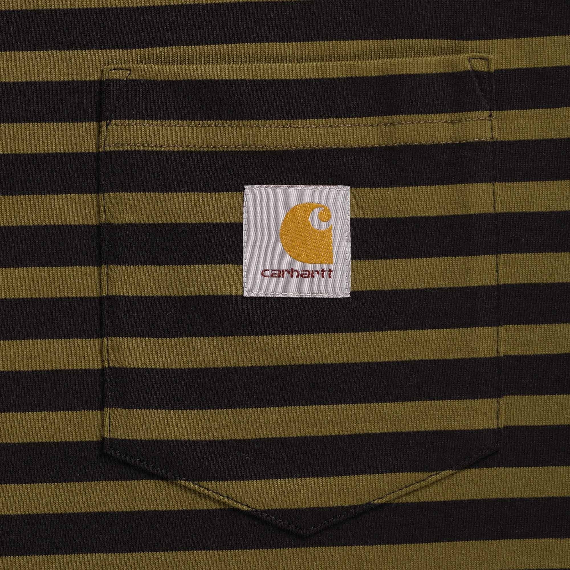 Carhartt WIP Short Sleeve Seidler Pocket T-Shirt - Highland Stripe