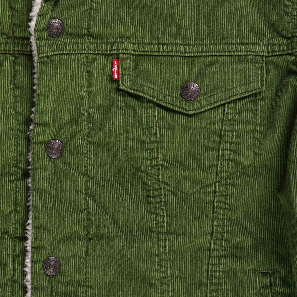 Levi's® Type III Sherpa Trucker Jacket - Moss Corduroy