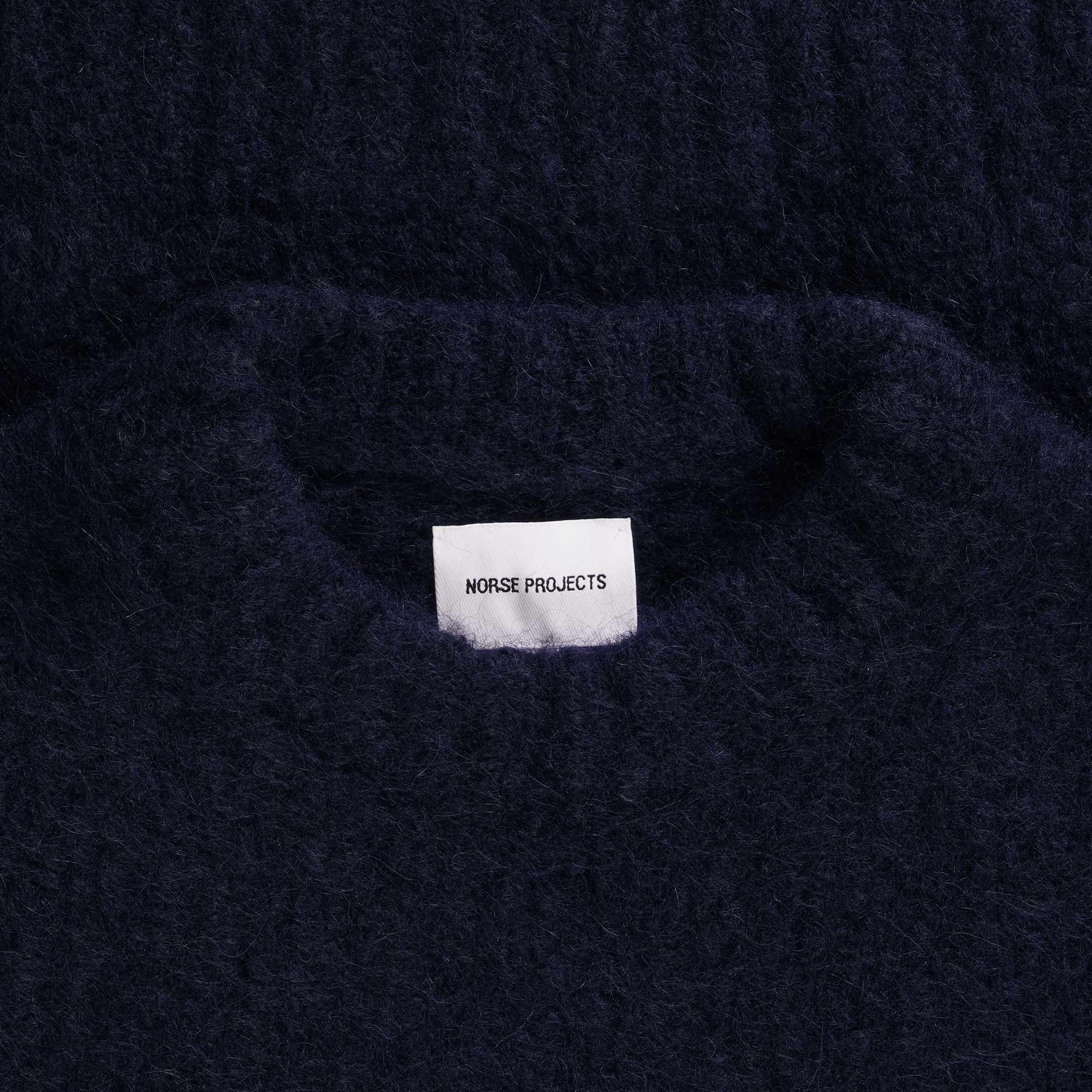 Norse Projects Rasmus Flame Alpaca Sweater - Navy