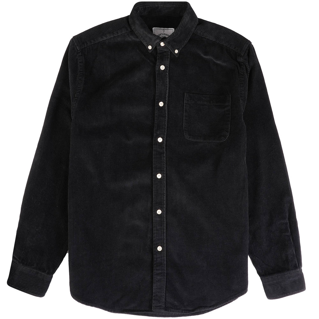 Portuguese Flannel Lobo Corduroy Shirt - Black