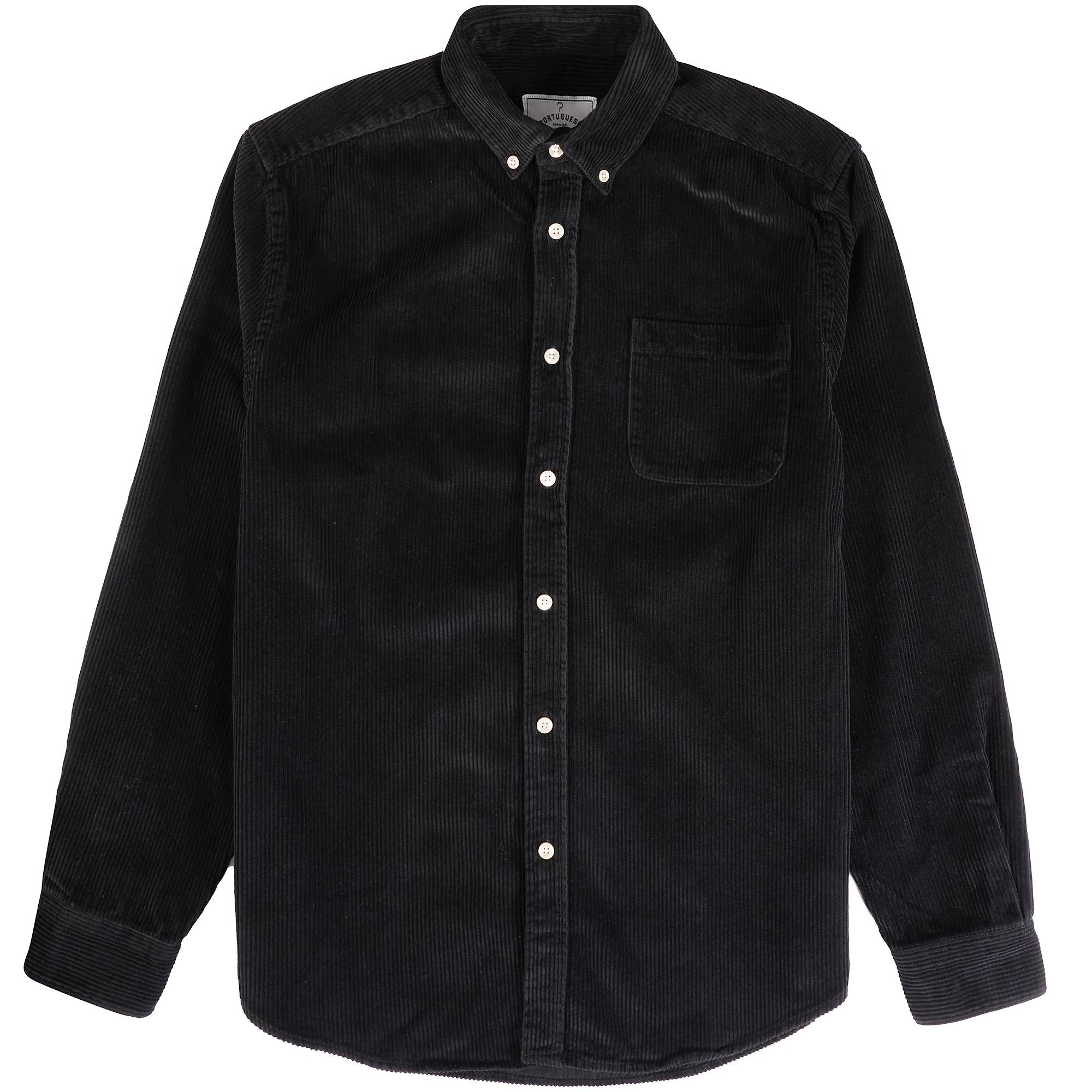 Portuguese Flannel Lobo Corduroy Shirt - Black