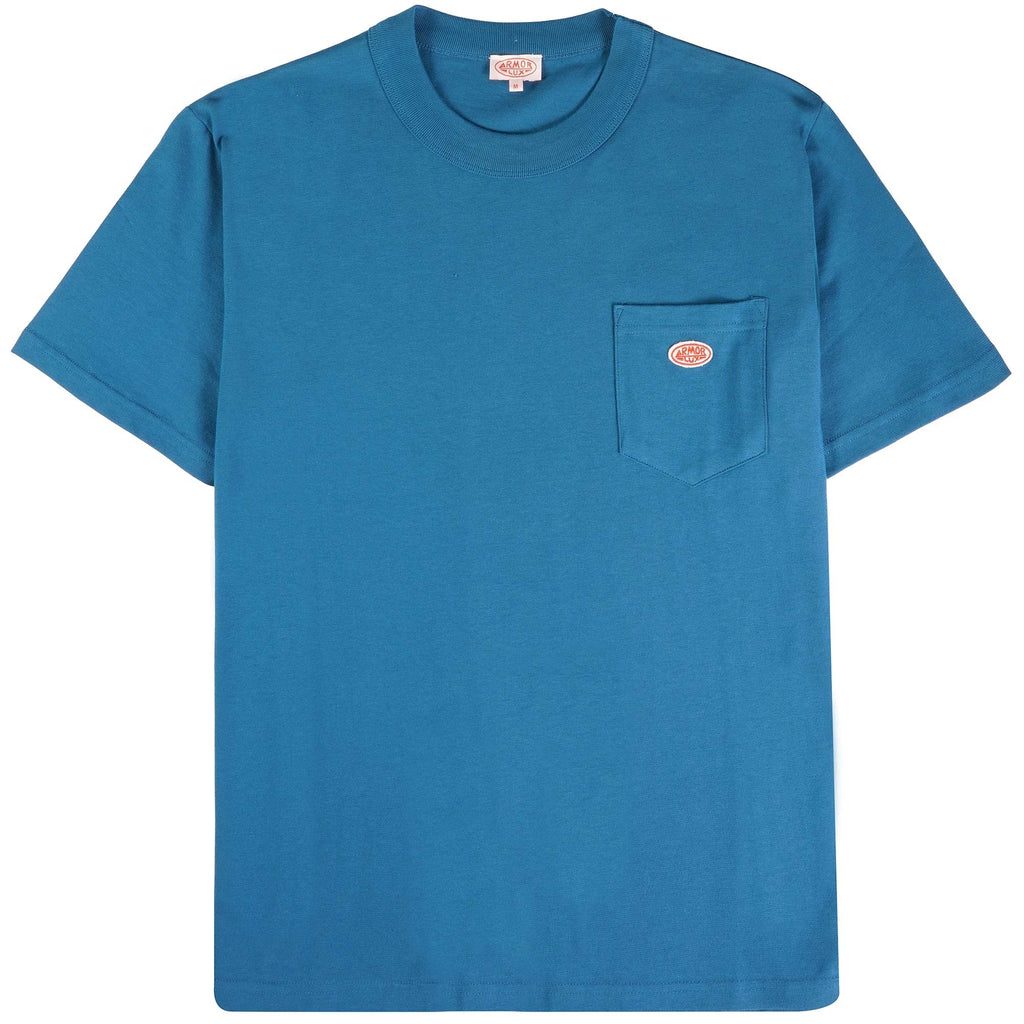 Armor Lux Logo Pocket T-Shirt - Blue