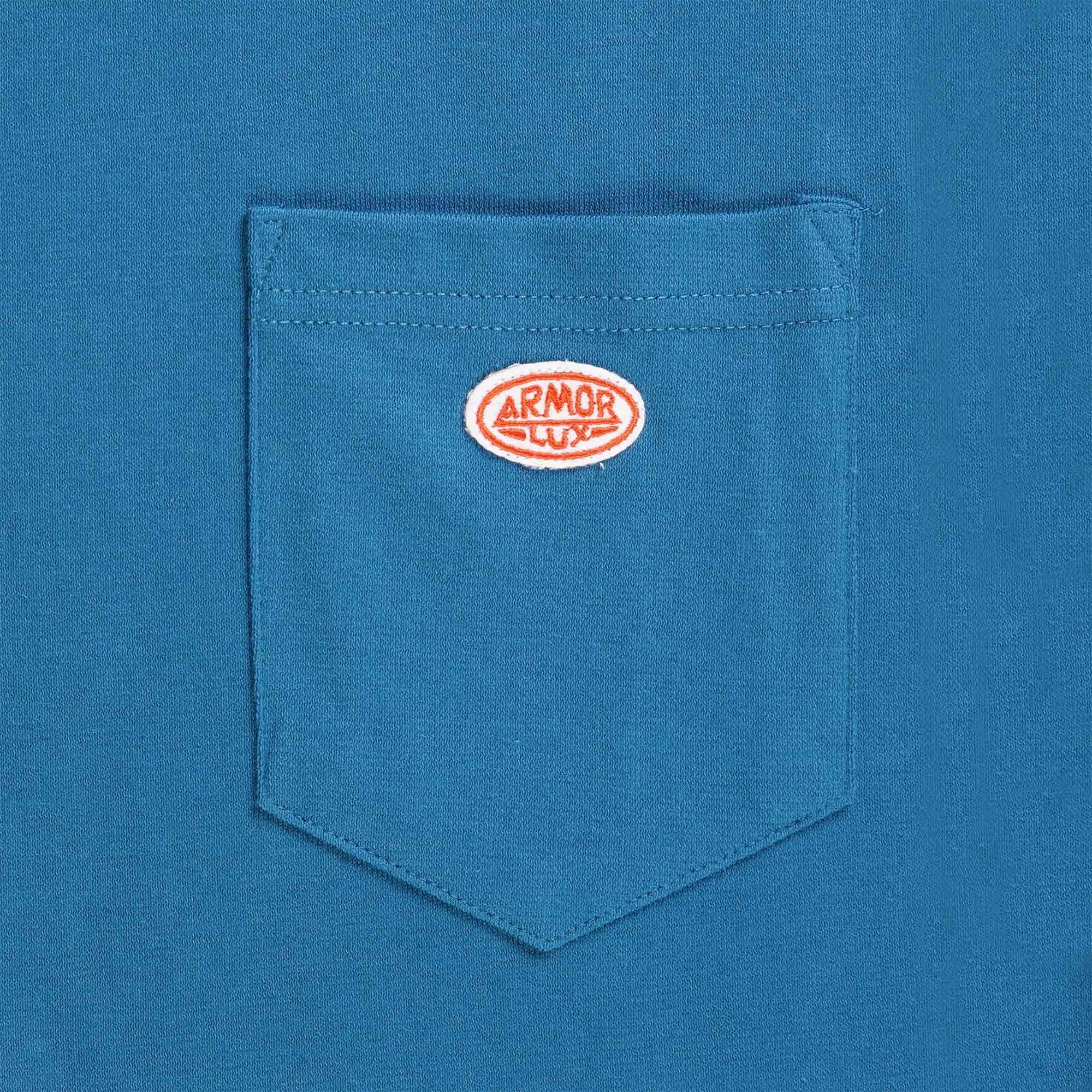 Armor Lux Logo Pocket T-Shirt - Blue