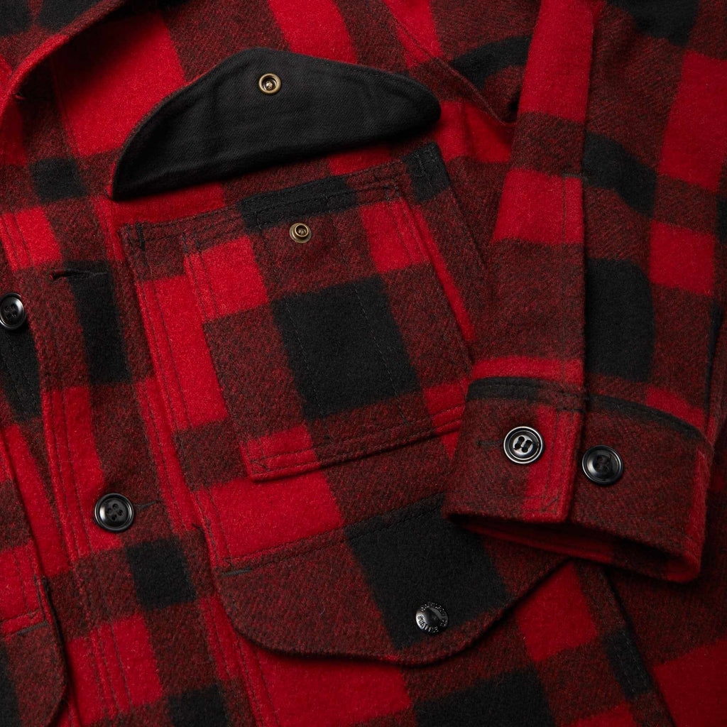 Plaid Mackinaw Cruiser Jacket - Red & Black