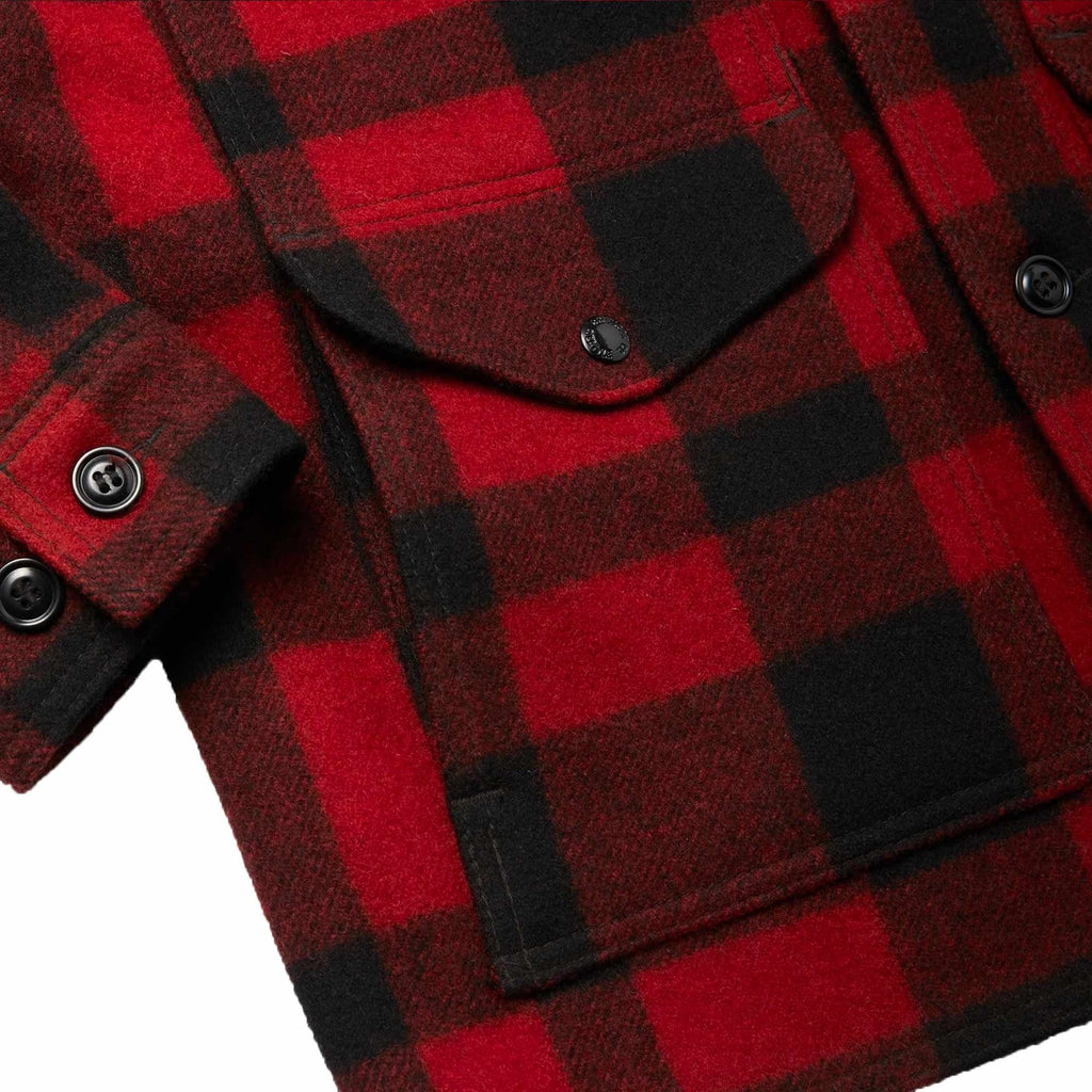 Plaid Mackinaw Cruiser Jacket - Red & Black