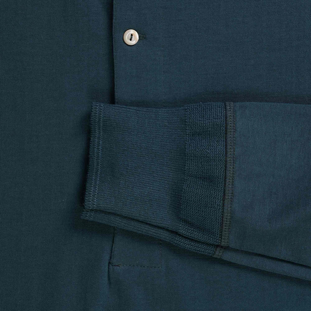 Merz b Schwanen Loopwheeled Henley 8.6oz Long Sleeve T-Shirt - Mineral