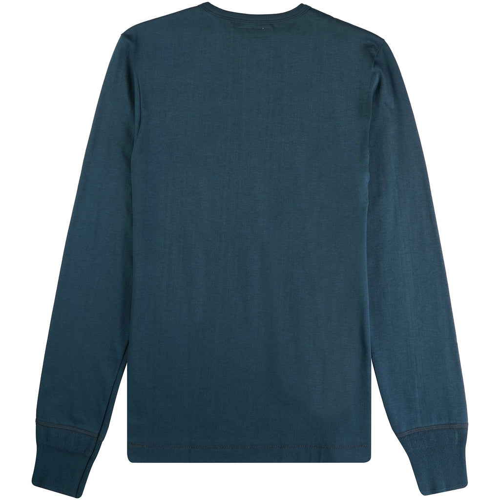 Merz b Schwanen Loopwheeled Henley 8.6oz Long Sleeve T-Shirt - Mineral