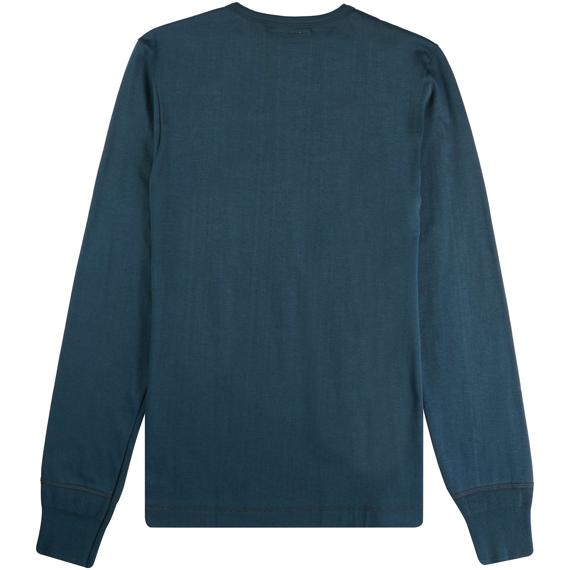 Merz b Schwanen Loopwheeled Henley 8.6oz Long Sleeve T-Shirt - Mineral