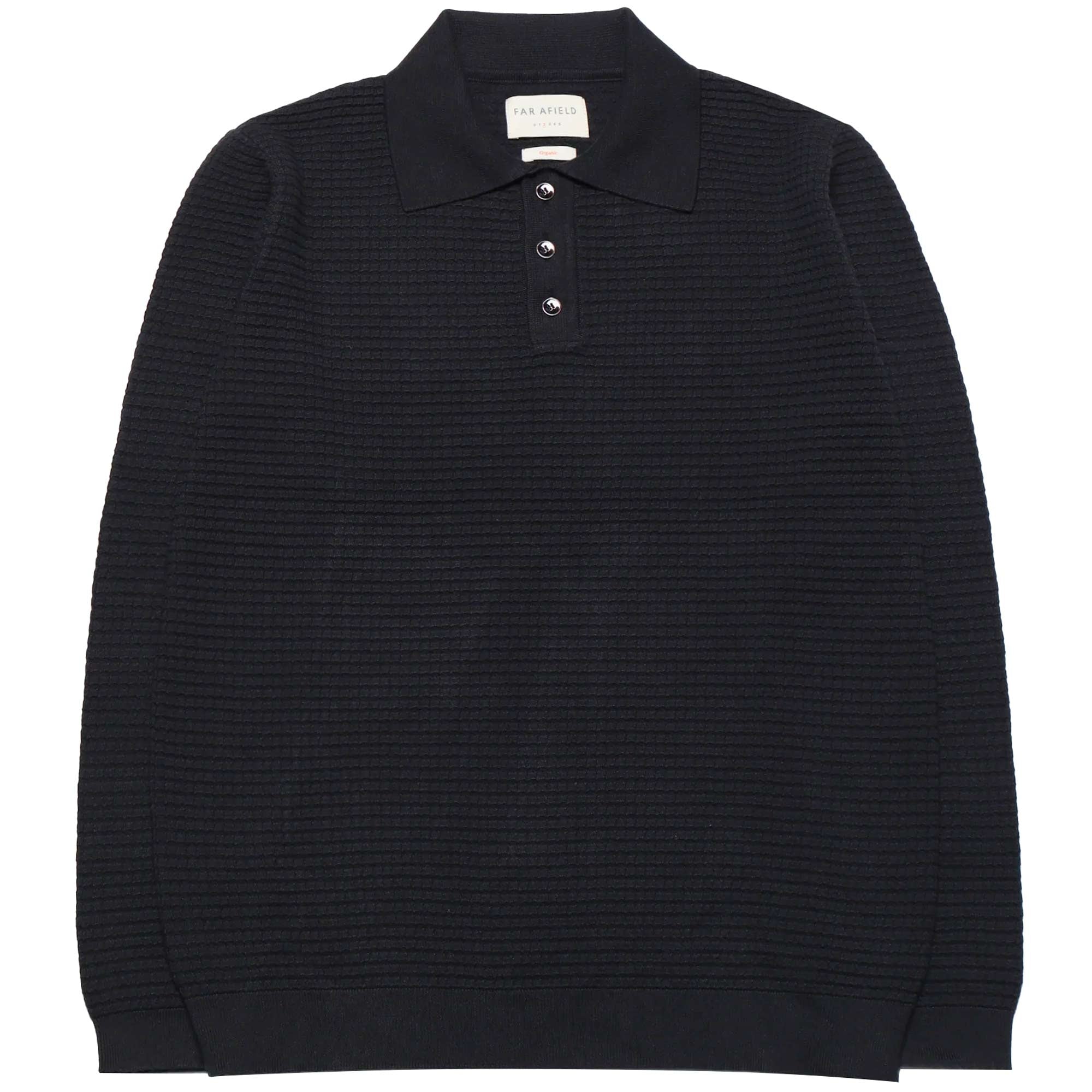 Far Afield Renard Knitted Polo - Black