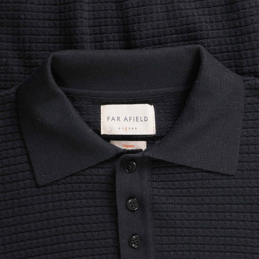 Far Afield Renard Knitted Polo - Black