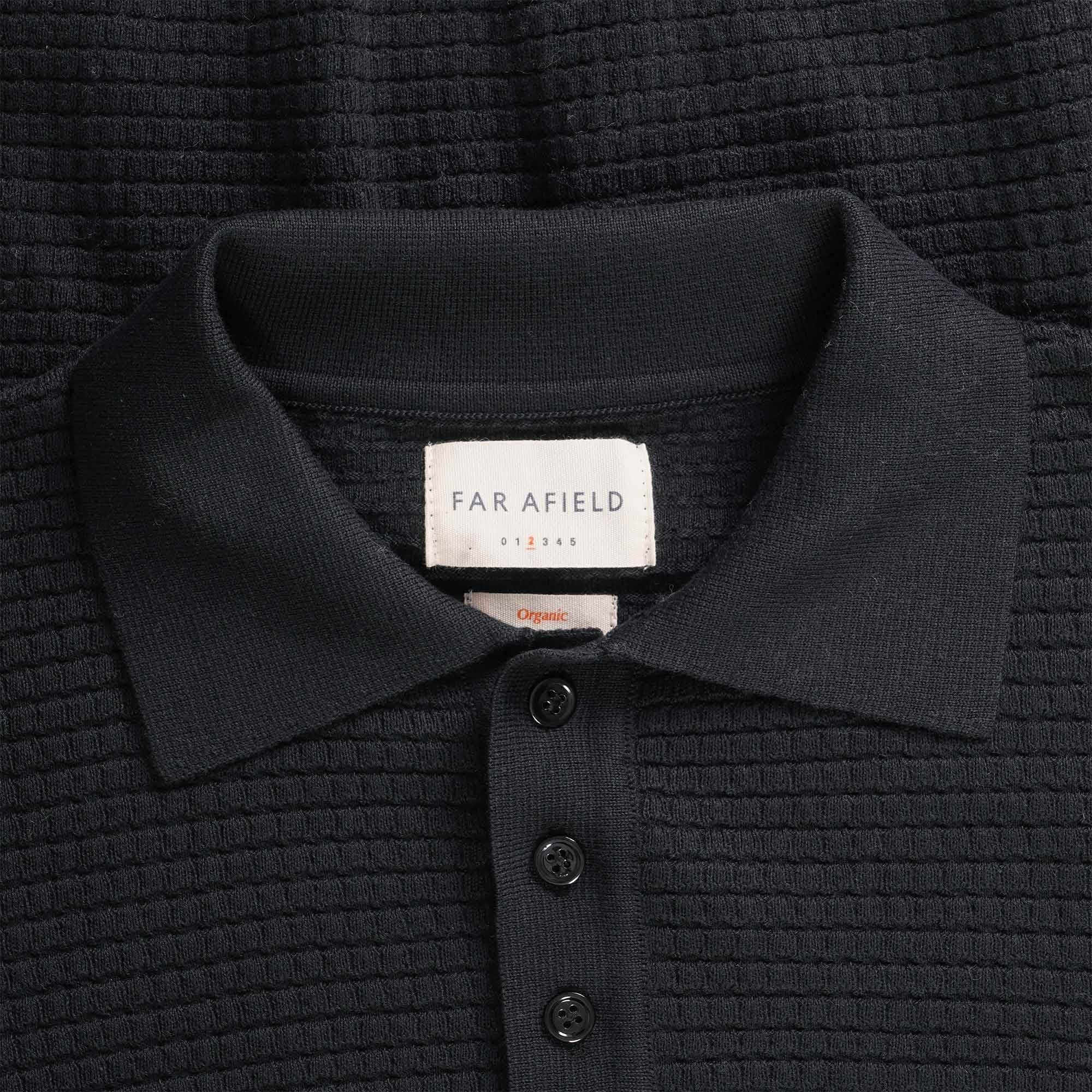 Far Afield Renard Knitted Polo - Black
