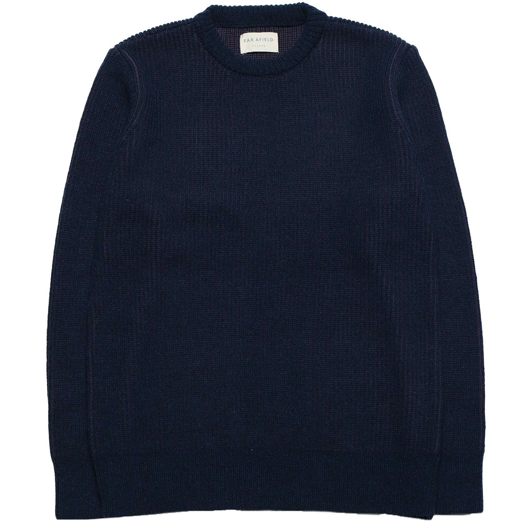 Far Afield Hamish Contrast Ribbed Knit - Purple