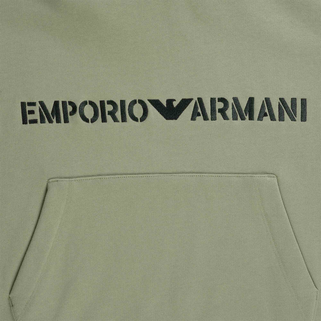 Emporio Armani Logo Hoodie - Sage