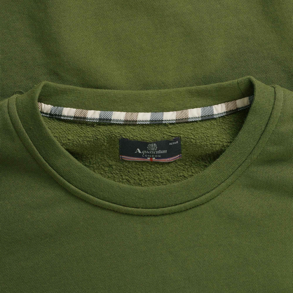 Aquascutum Large Logo Sweatshirt - Army Green