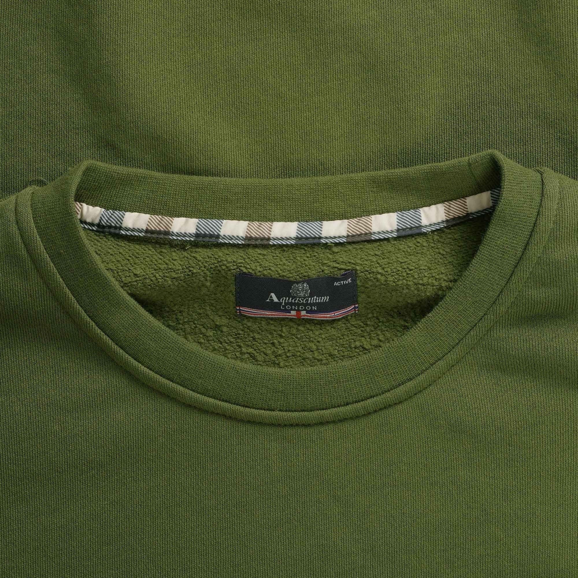 Aquascutum Large Logo Sweatshirt - Army Green