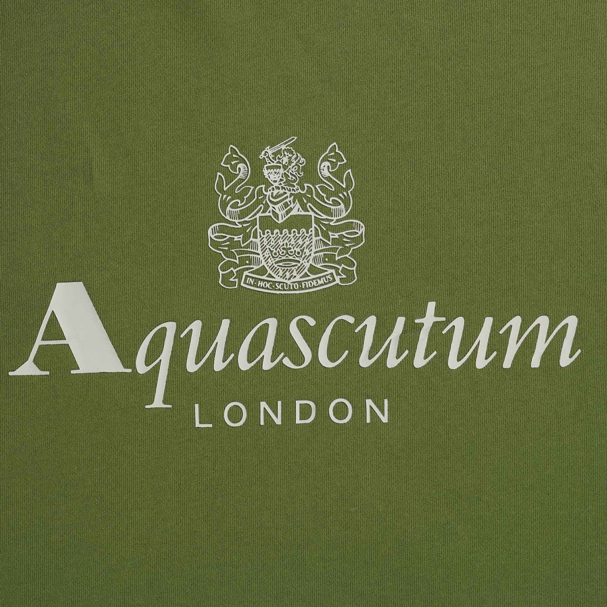 Aquascutum Large Logo Sweatshirt - Army Green