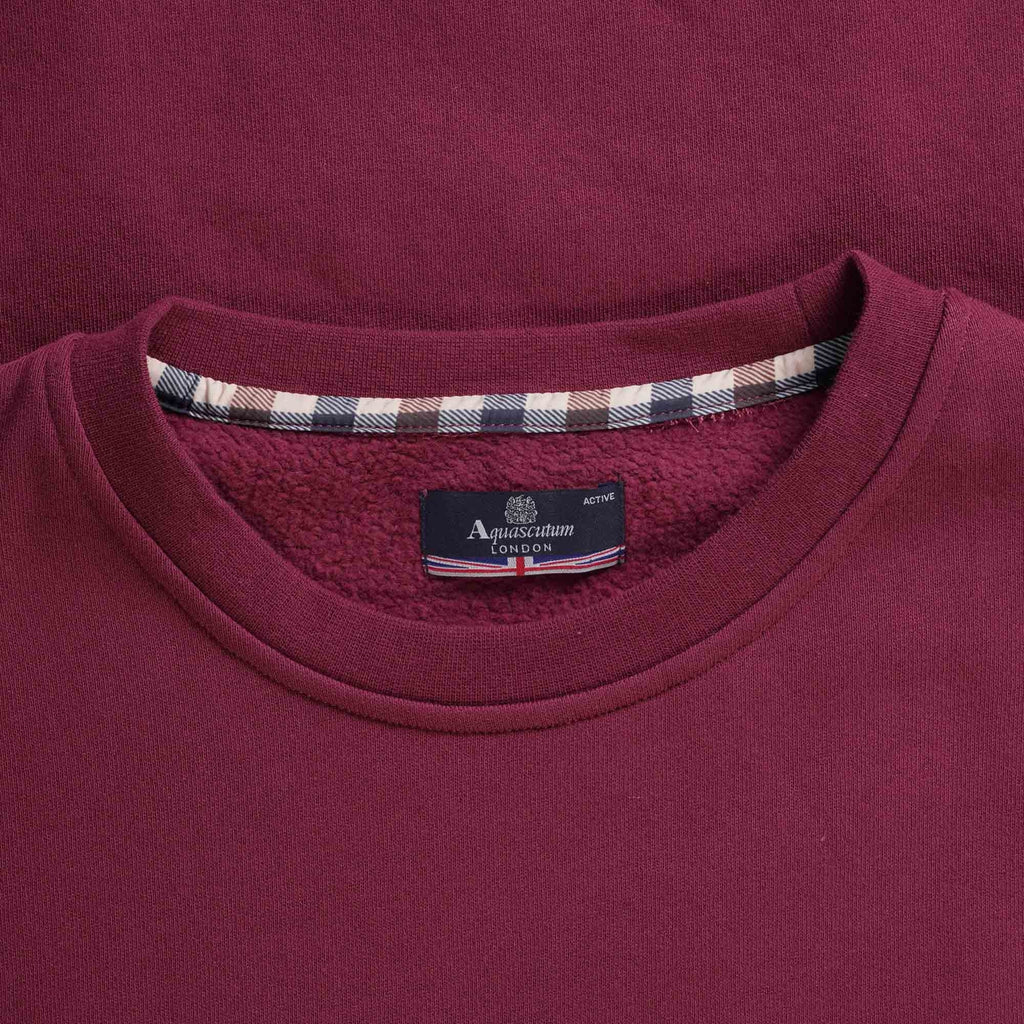 Aquascutum Large Logo Sweatshirt - Cordovan