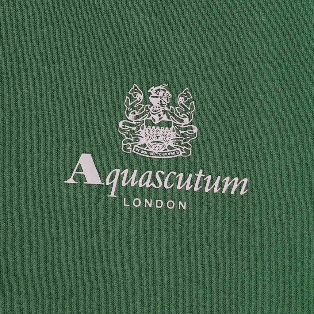 Aquascutum Small Logo Hoodie - Hunter Green