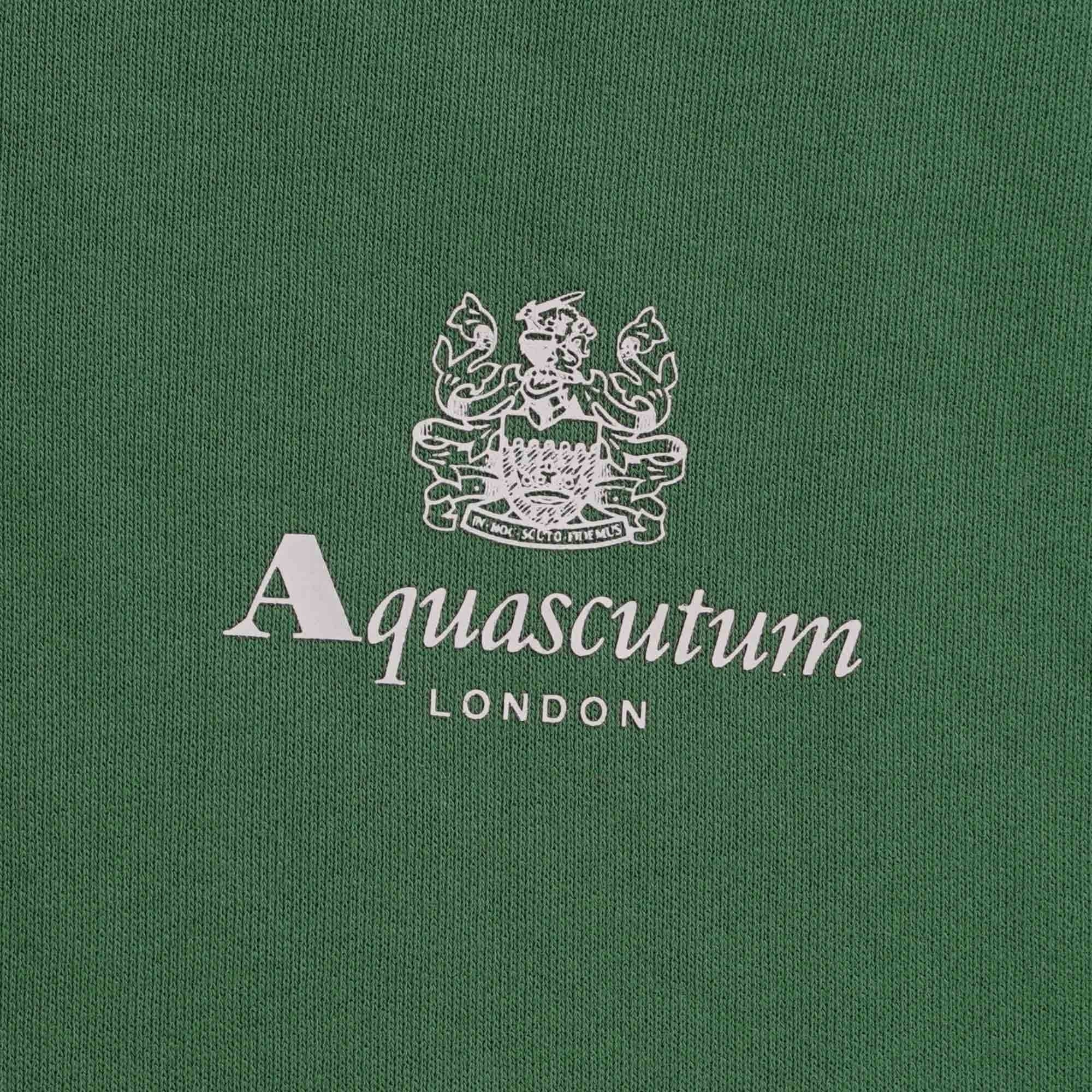 Aquascutum Small Logo Hoodie - Hunter Green