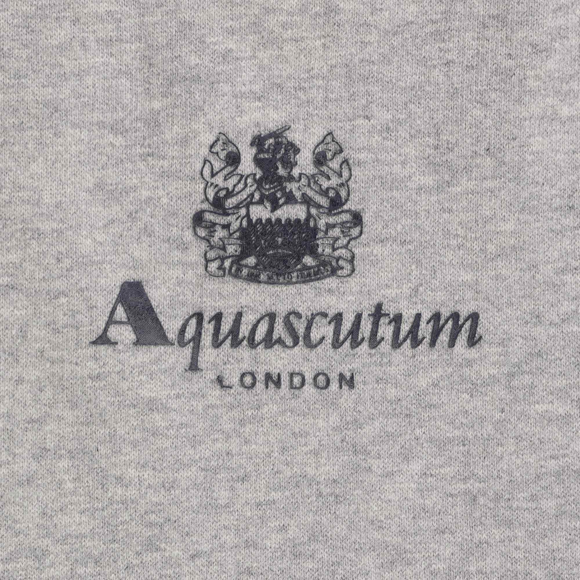 Aquascutum Small Logo Hoodie - Grey Mel