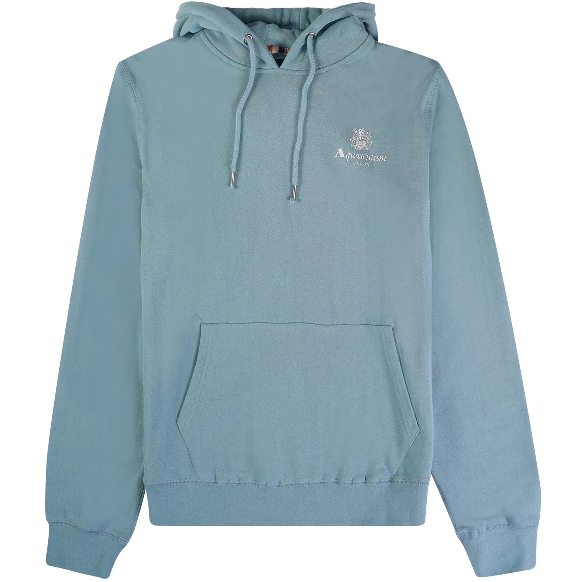 Aquascutum Small Logo Hoodie - Avio