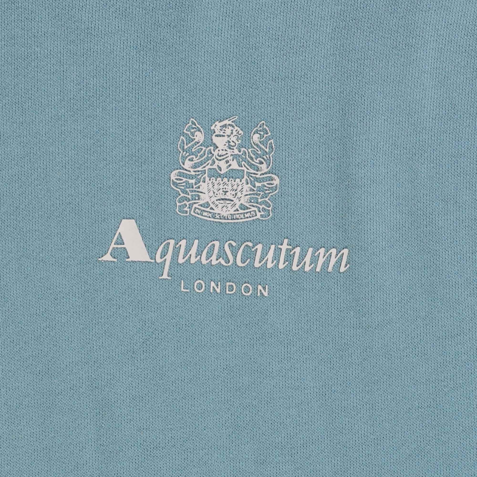 Aquascutum Small Logo Hoodie - Avio