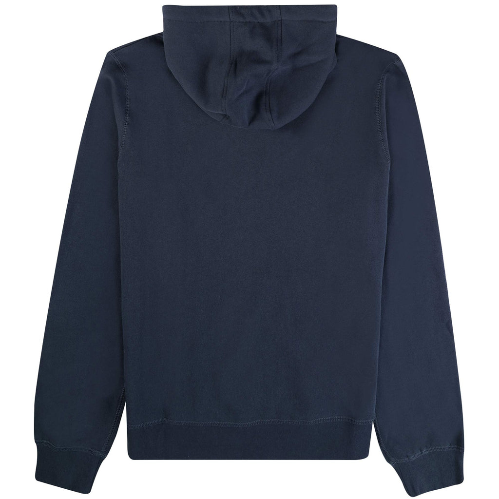 Aquascutum Large Logo Hoodie - Navy