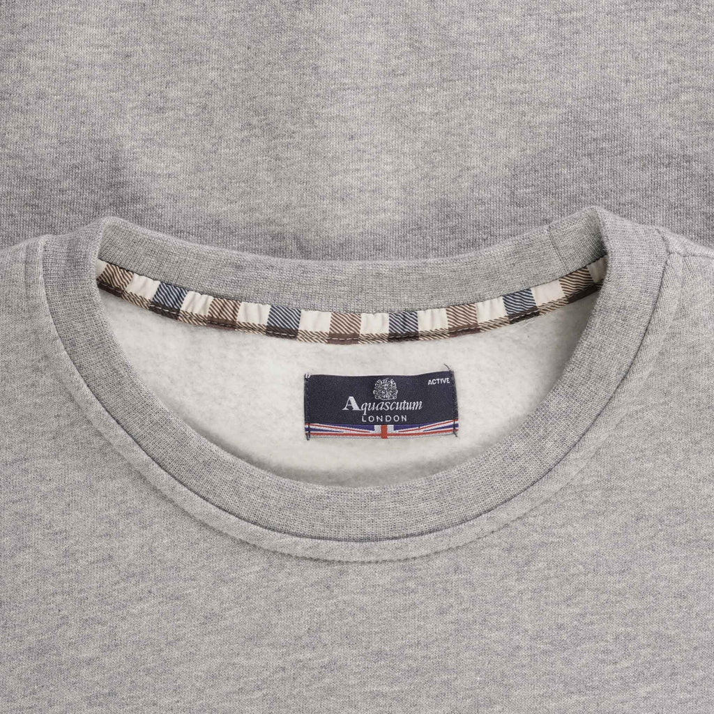 Aquascutum Large Logo Sweatshirt - Grey Mel