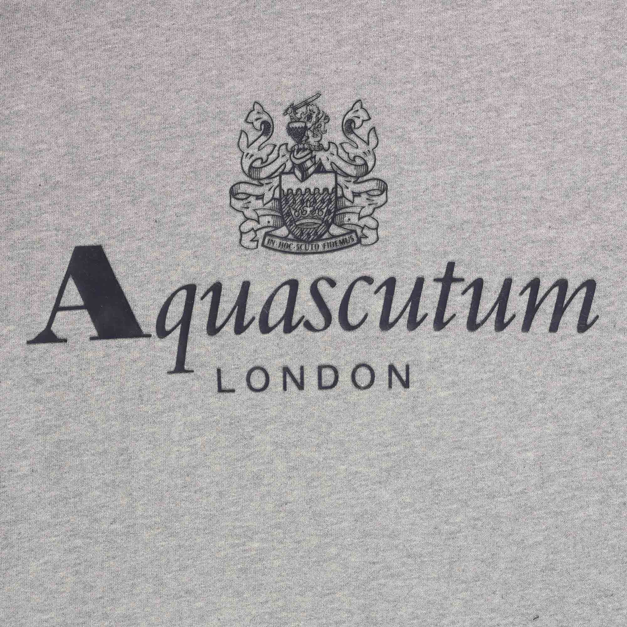 Aquascutum Large Logo Sweatshirt - Grey Mel