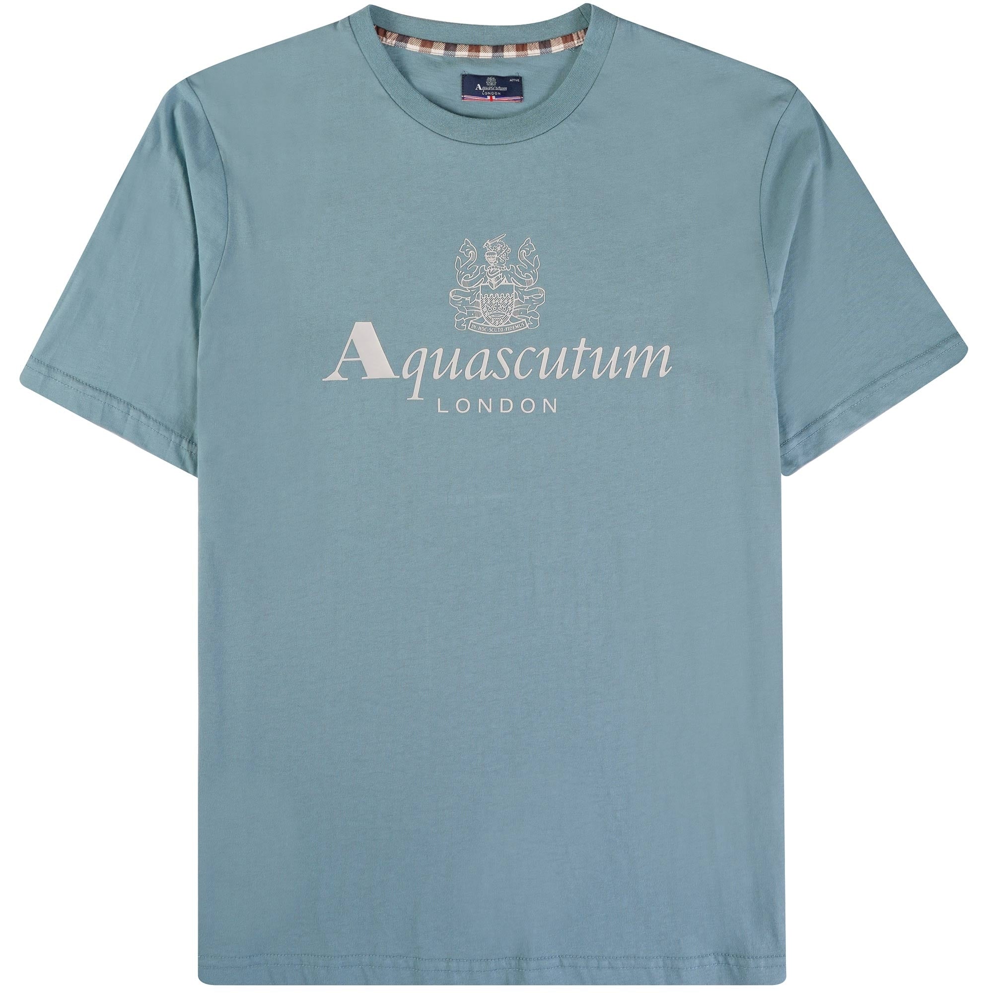 Aquascutum Large Logo T-Shirt - Avio