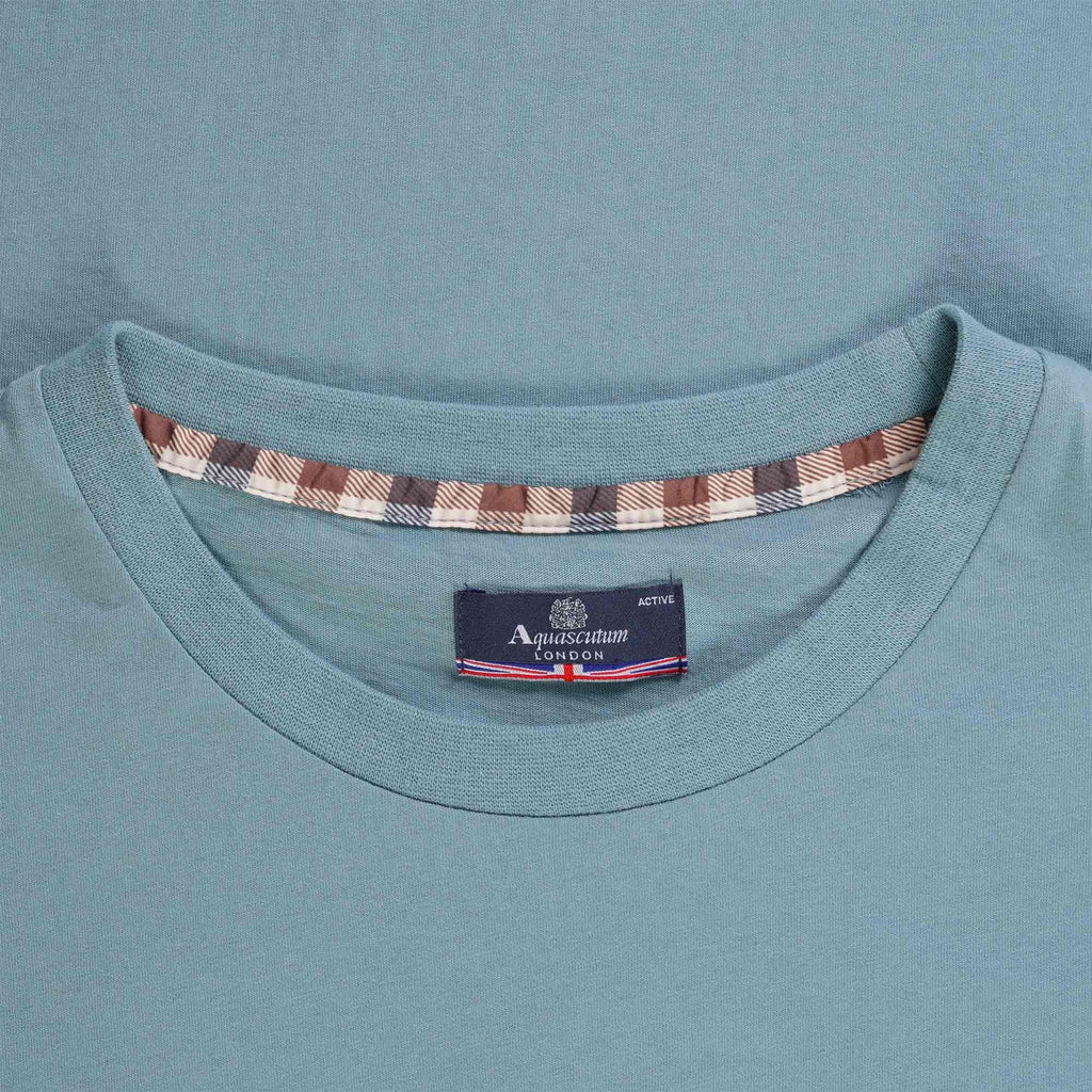 Aquascutum Large Logo T-Shirt - Avio