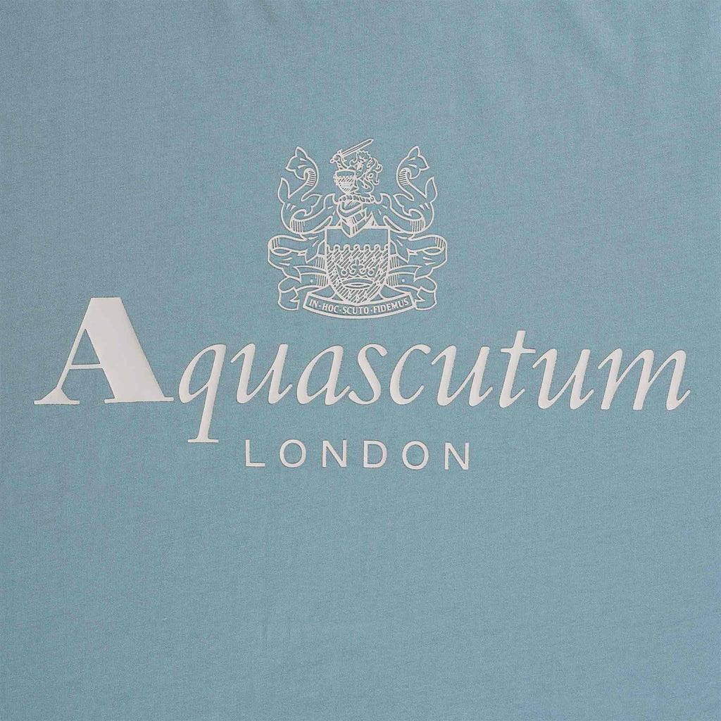Aquascutum Large Logo T-Shirt - Avio