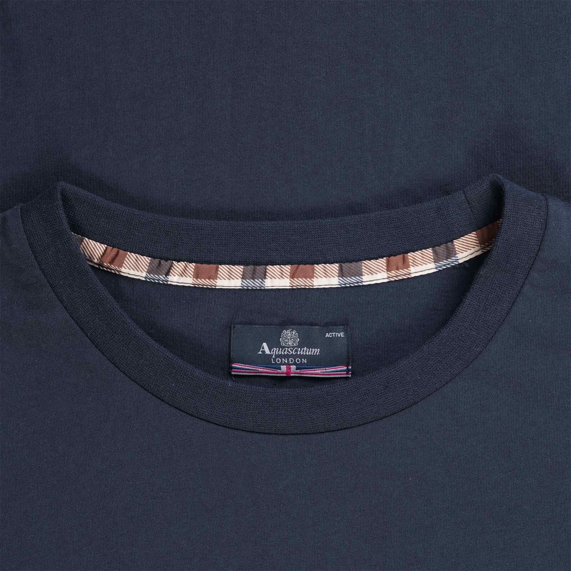Aquascutum Large Logo T-Shirt - Navy