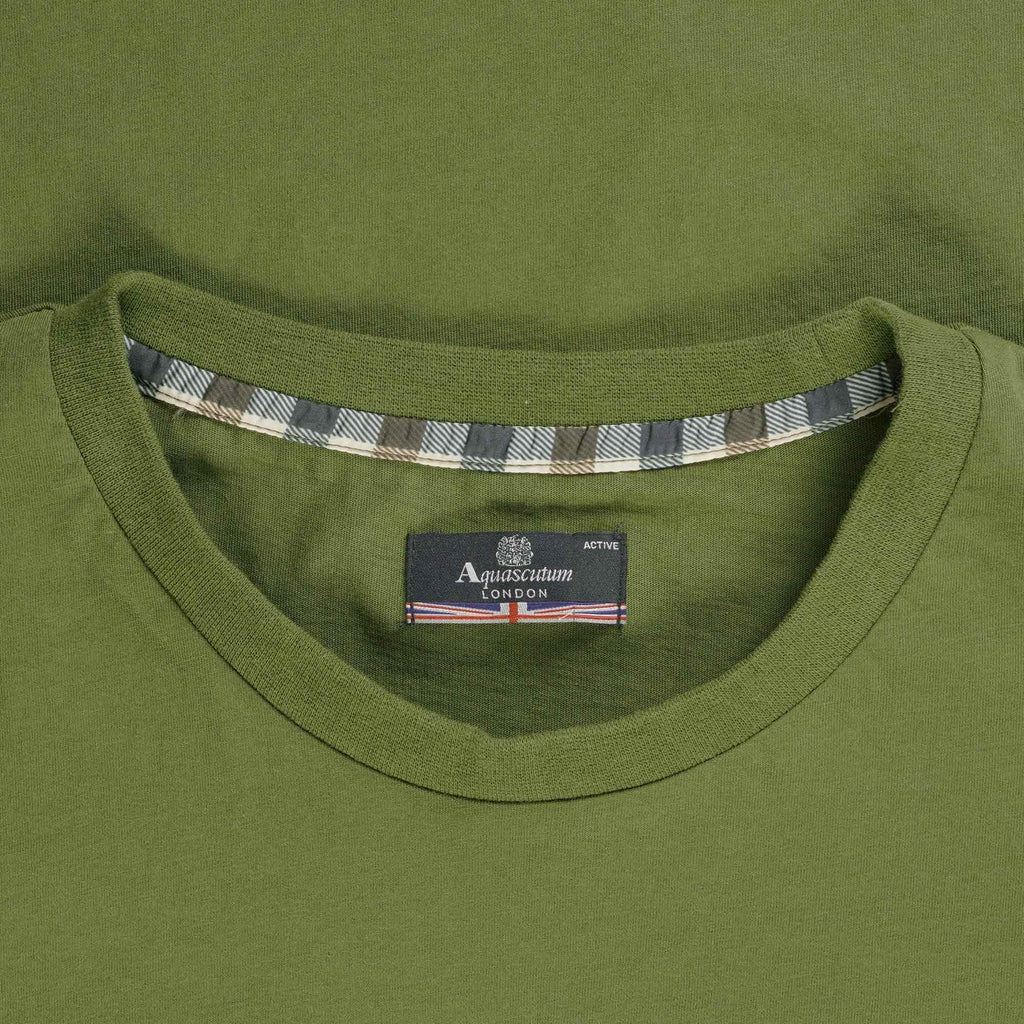 Aquascutum Large Logo T-Shirt - Army Green
