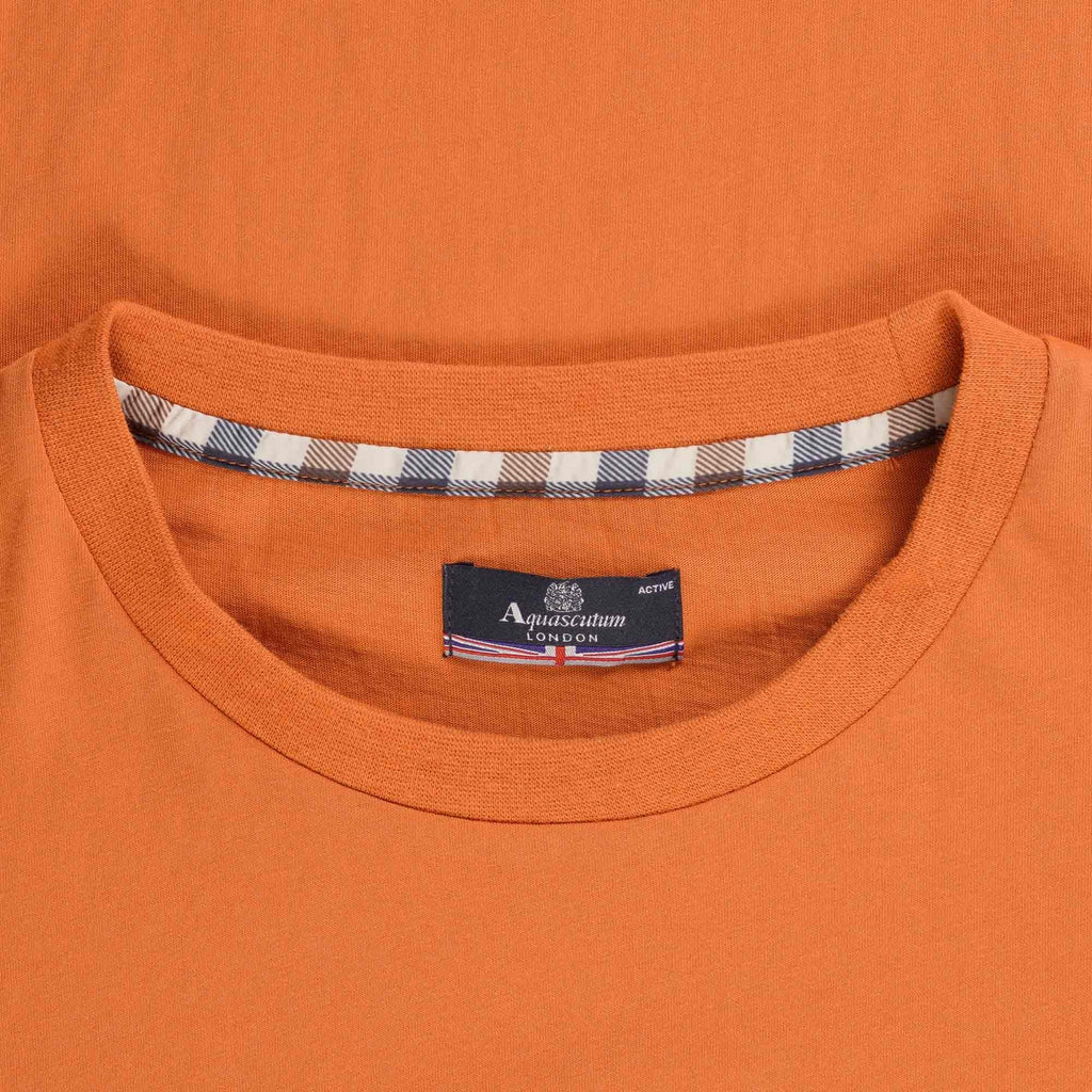 Aquascutum Large Logo T-Shirt - Rust