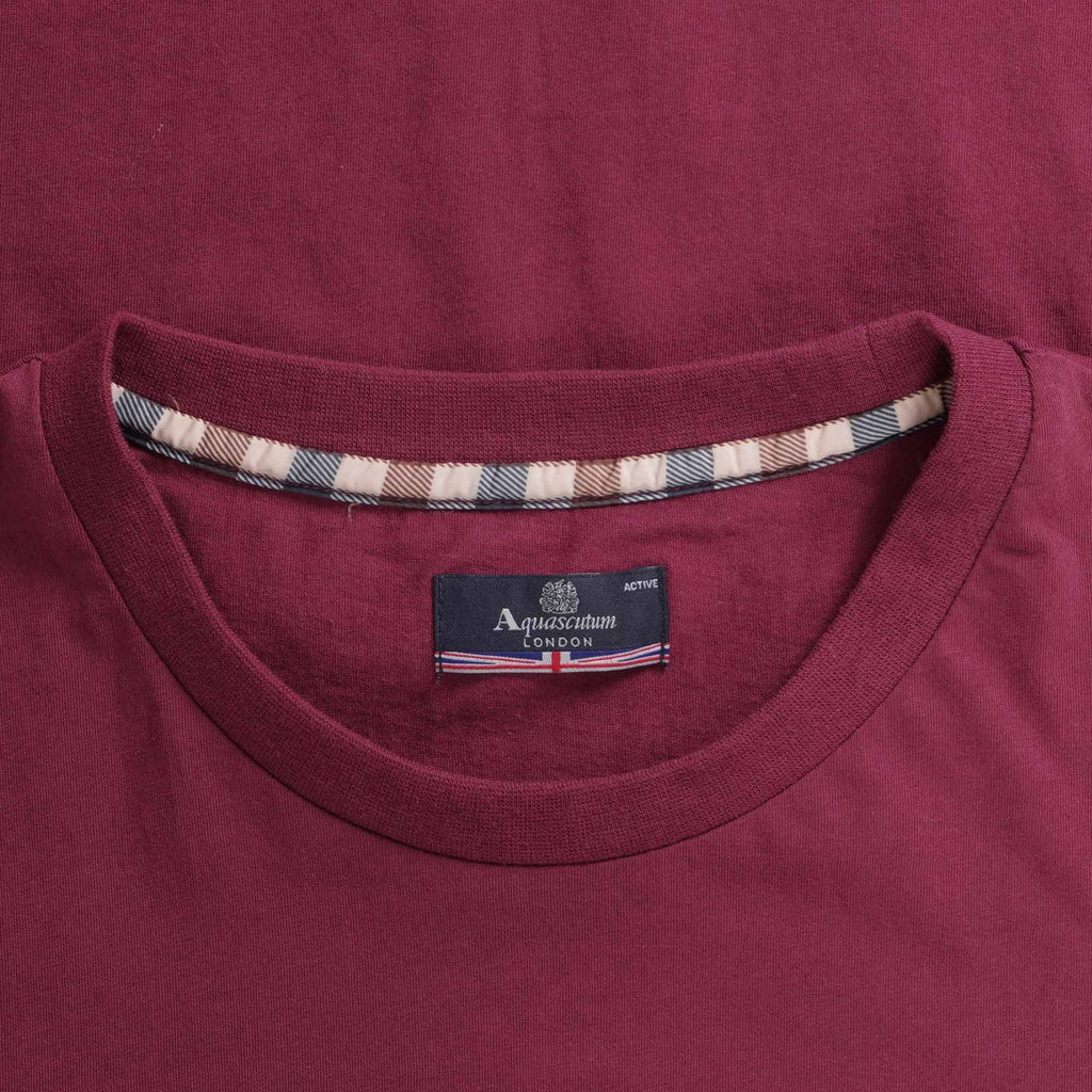 Aquascutum Large Logo T-Shirt - Cordovan