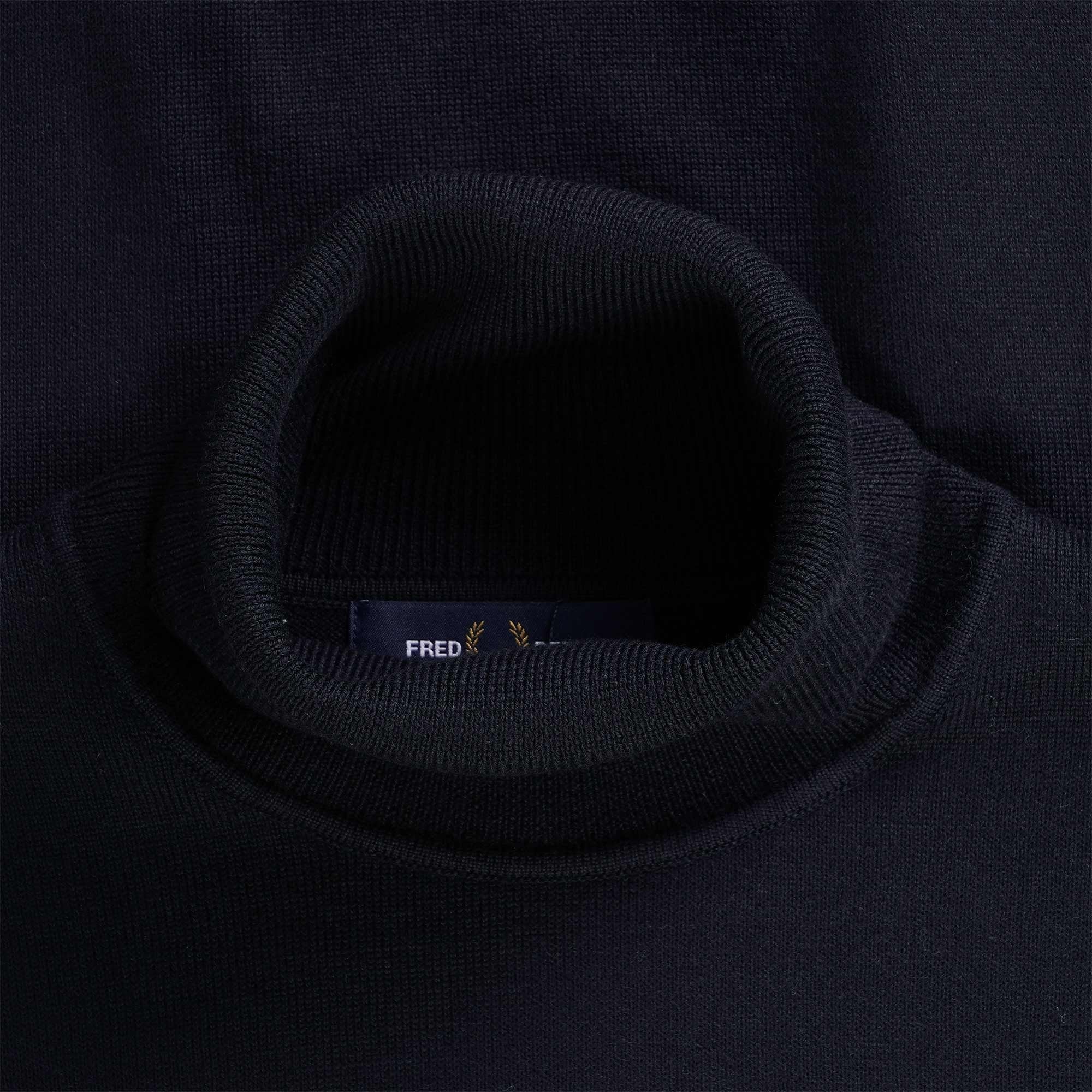 Fred Perry Roll Neck Jumper - Navy