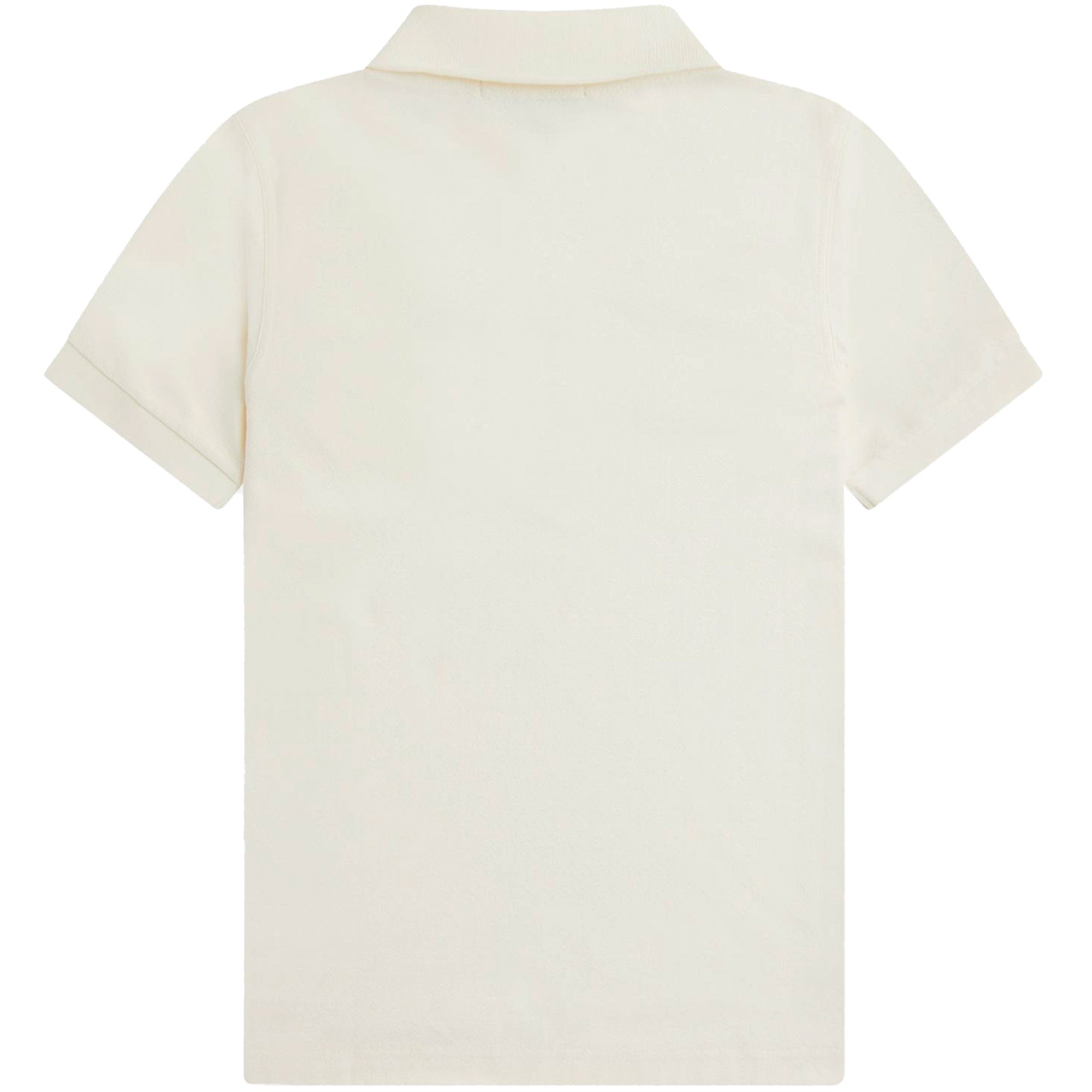 Fred Perry Textured Zip Neck Polo Shirt - Ecru