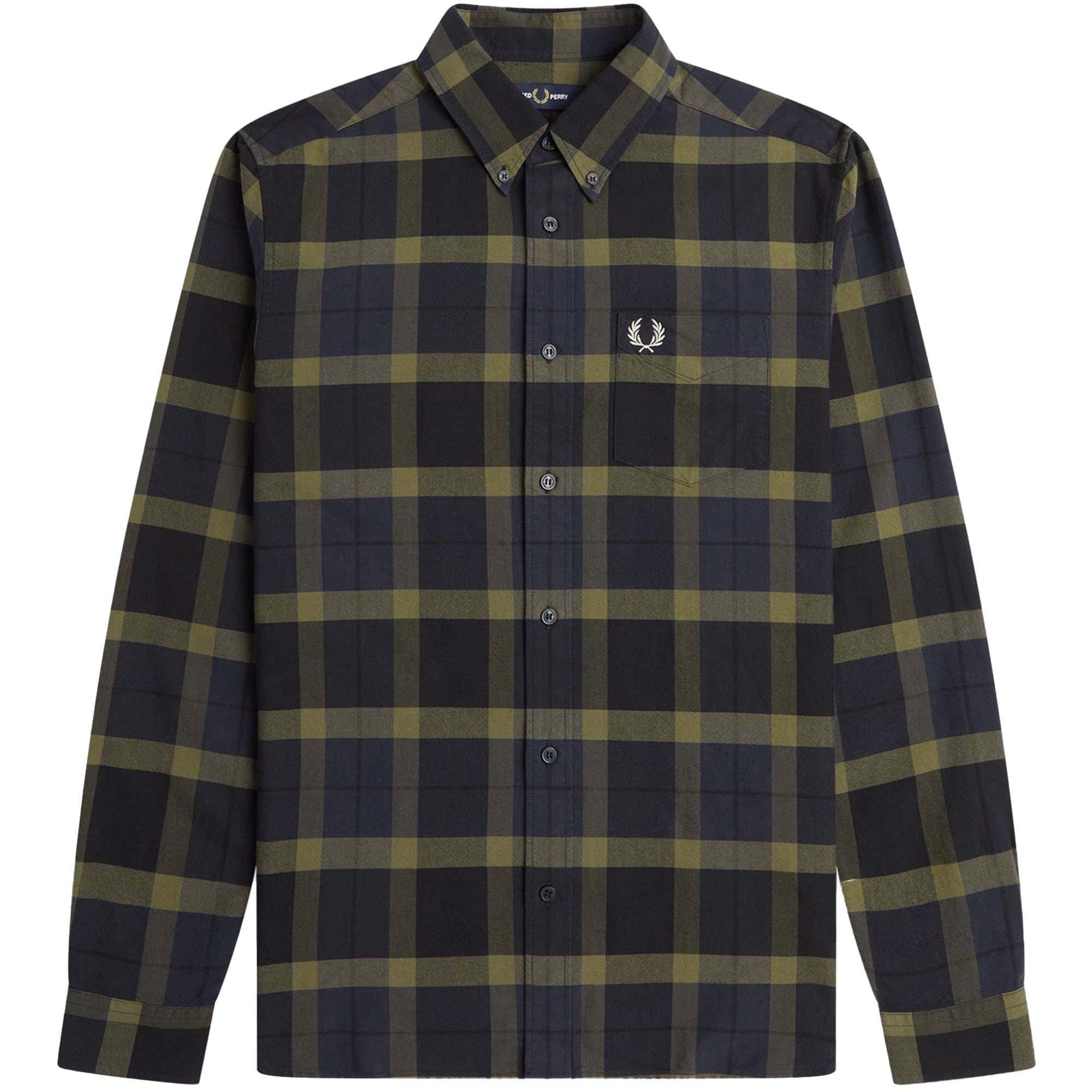 Fred Perry Tartan Shirt - Uniform Green