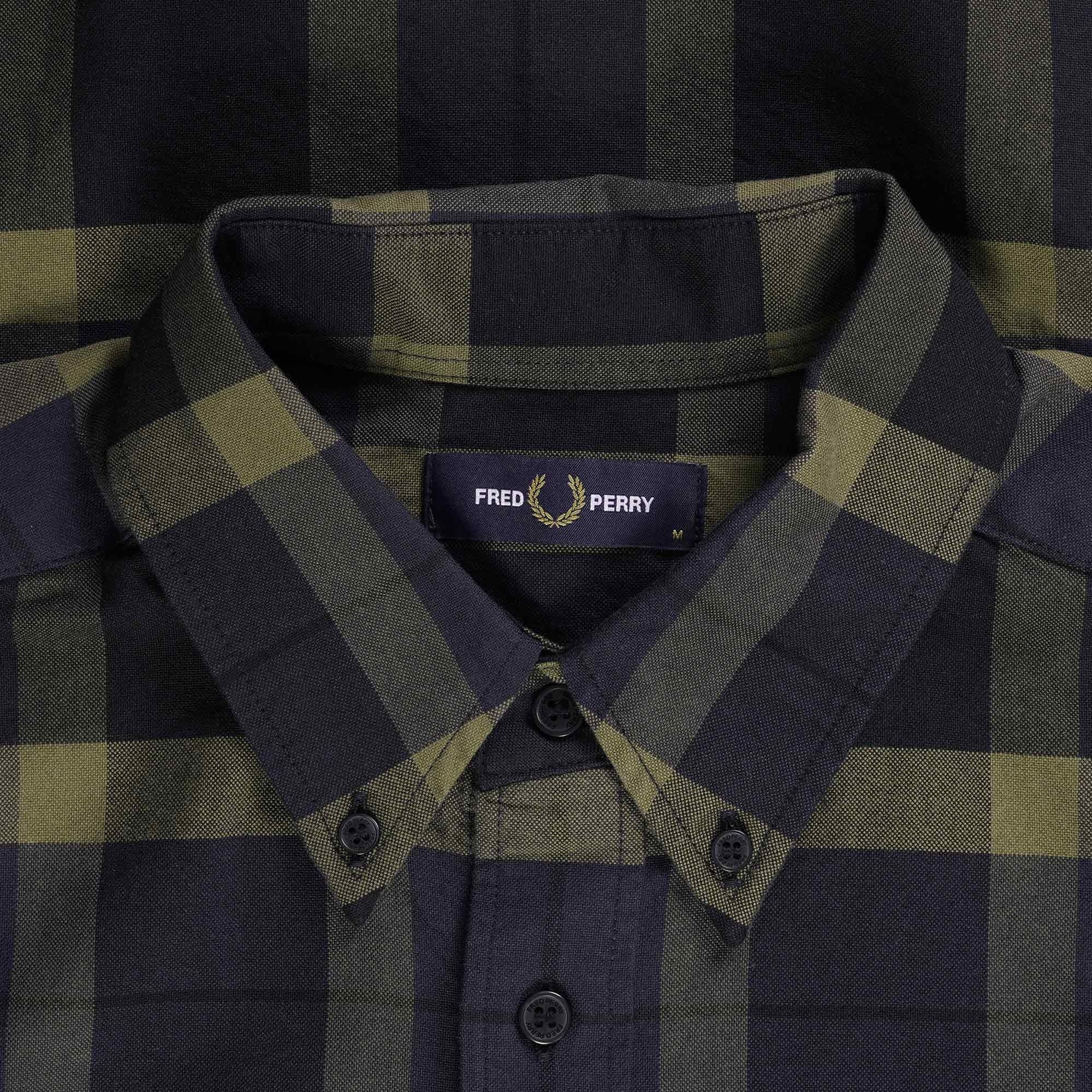Fred Perry Tartan Shirt - Uniform Green