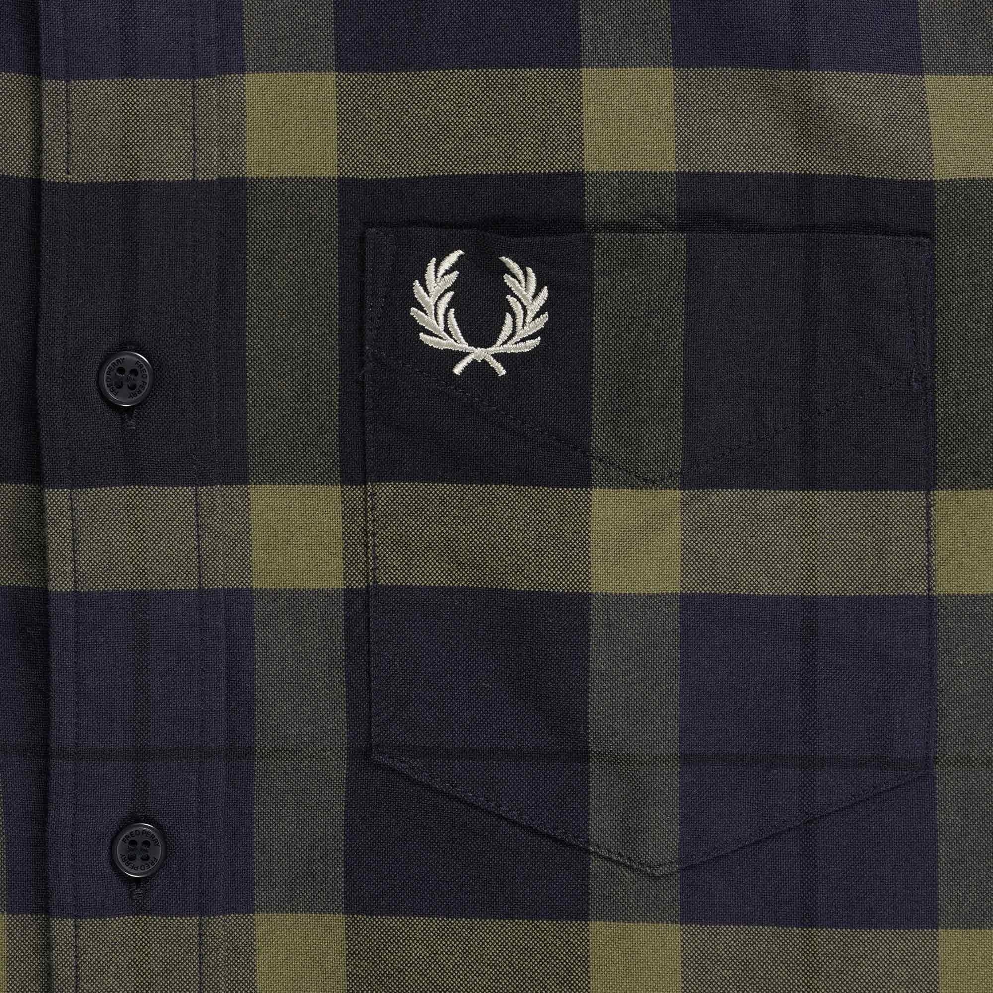 Fred Perry Tartan Shirt - Uniform Green