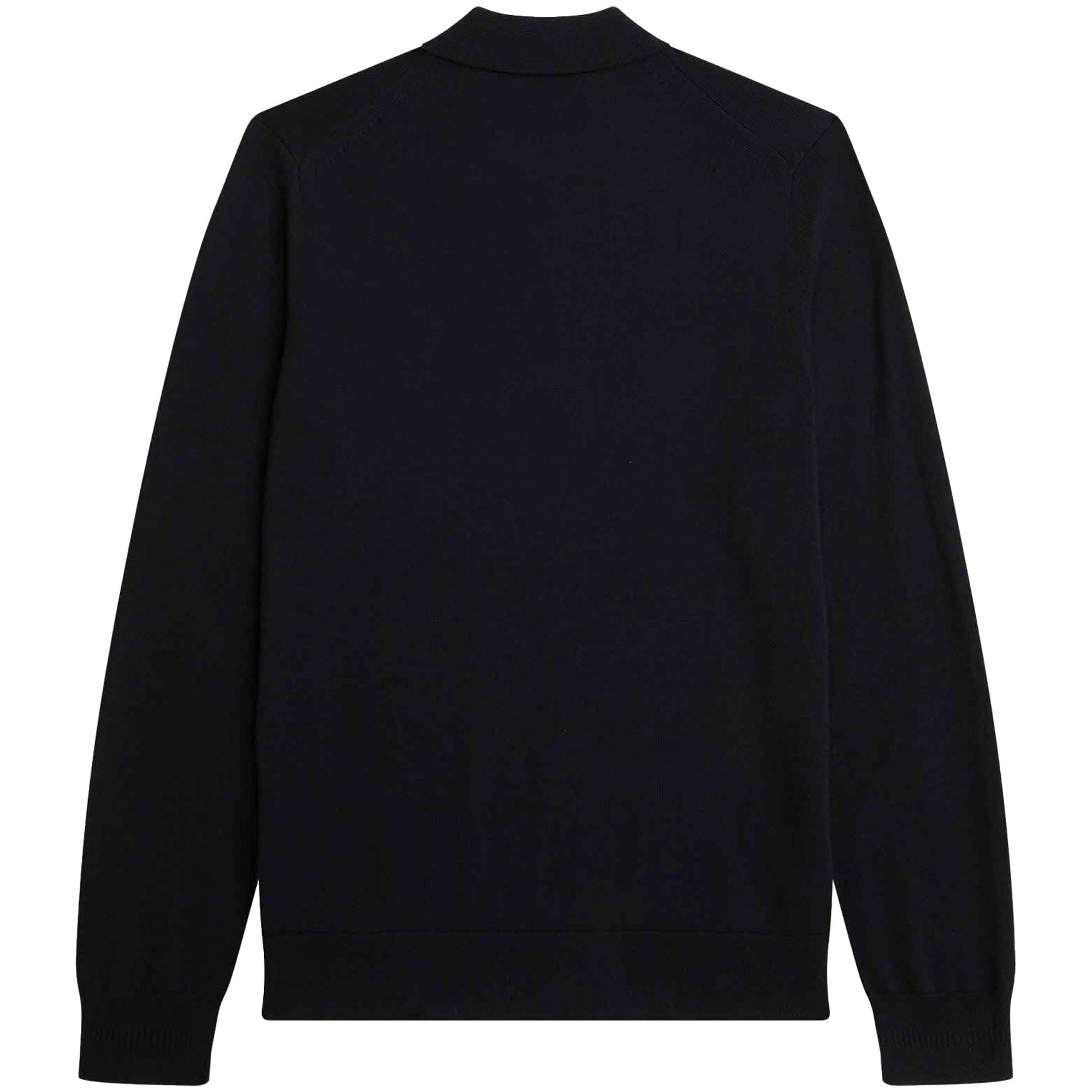 Fred Perry Long Sleeve Knitted Shirt - Black