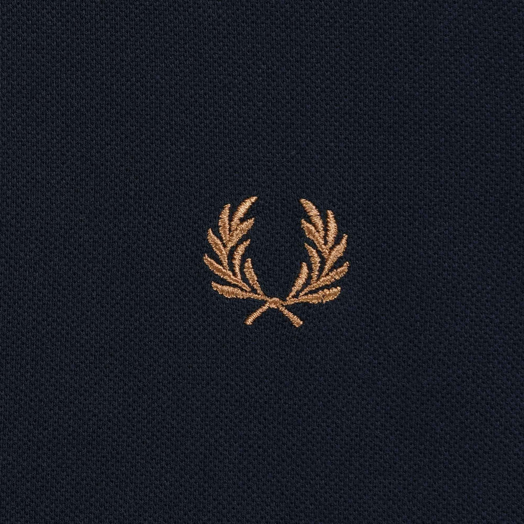 Fred Perry M3636 Long Sleeve Twin Tipped Polo Shirt - Navy