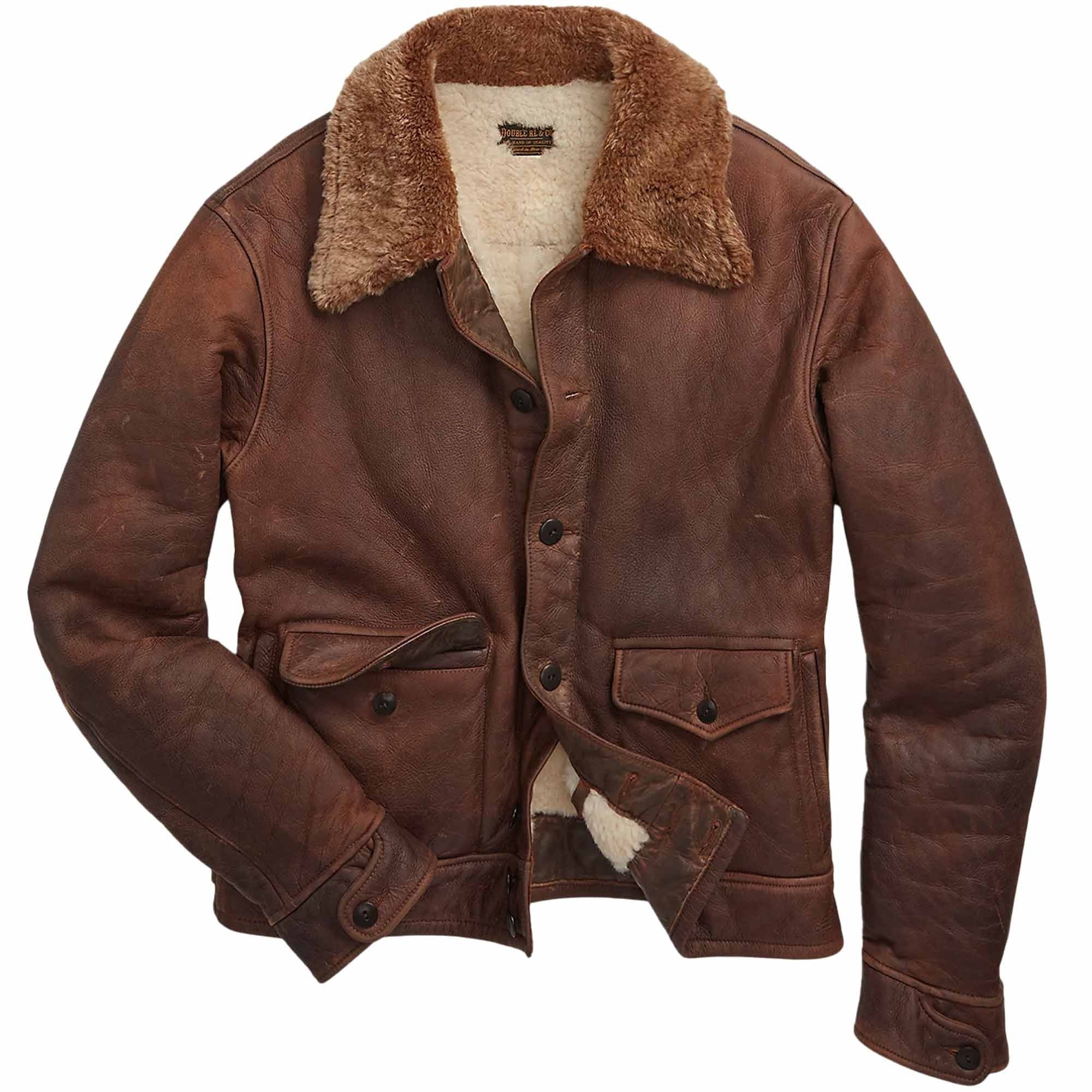 RRL by Ralph Lauren Shearling Jacket - Dark Brown – Stuarts London