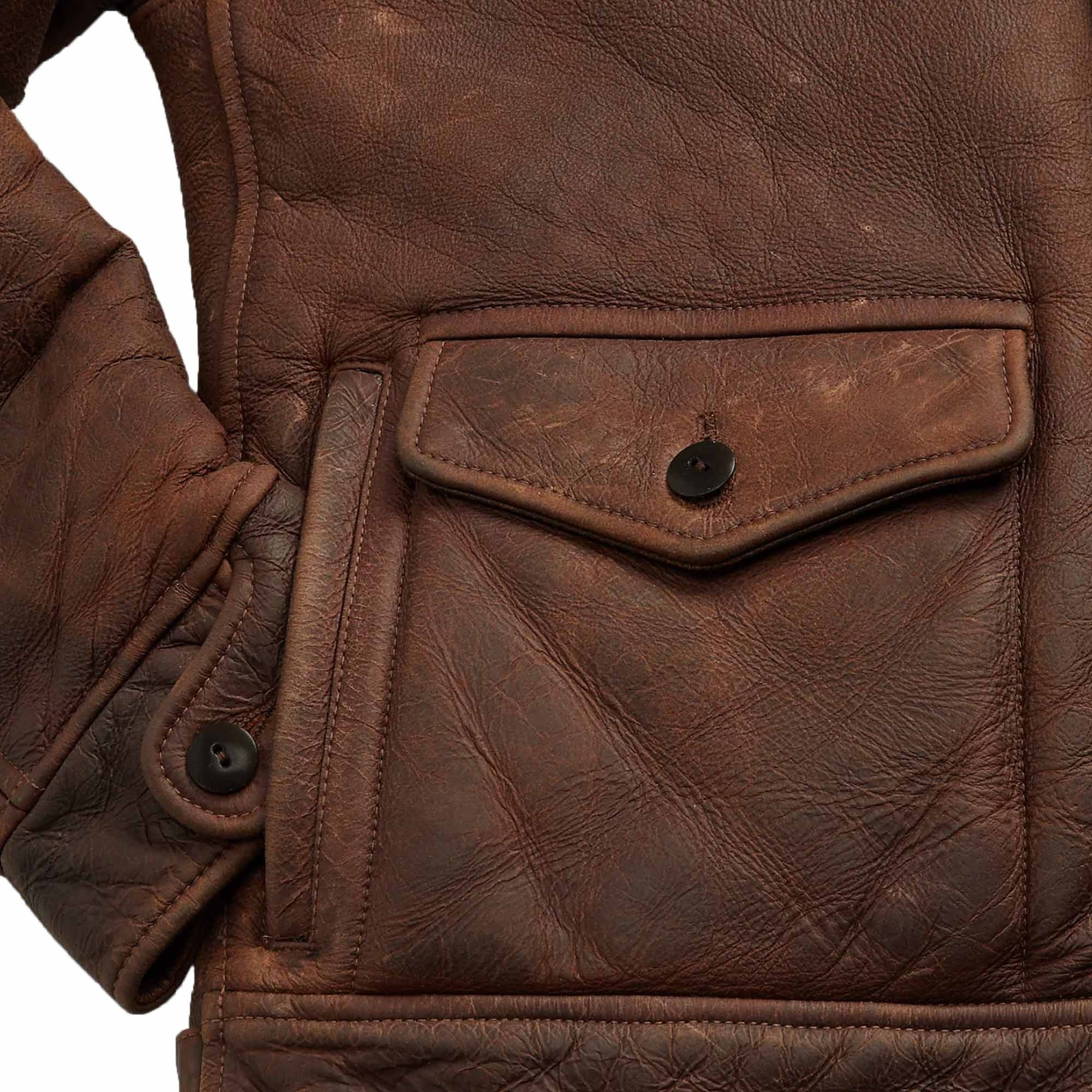 RRL by Ralph Lauren Shearling Jacket - Dark Brown – Stuarts London