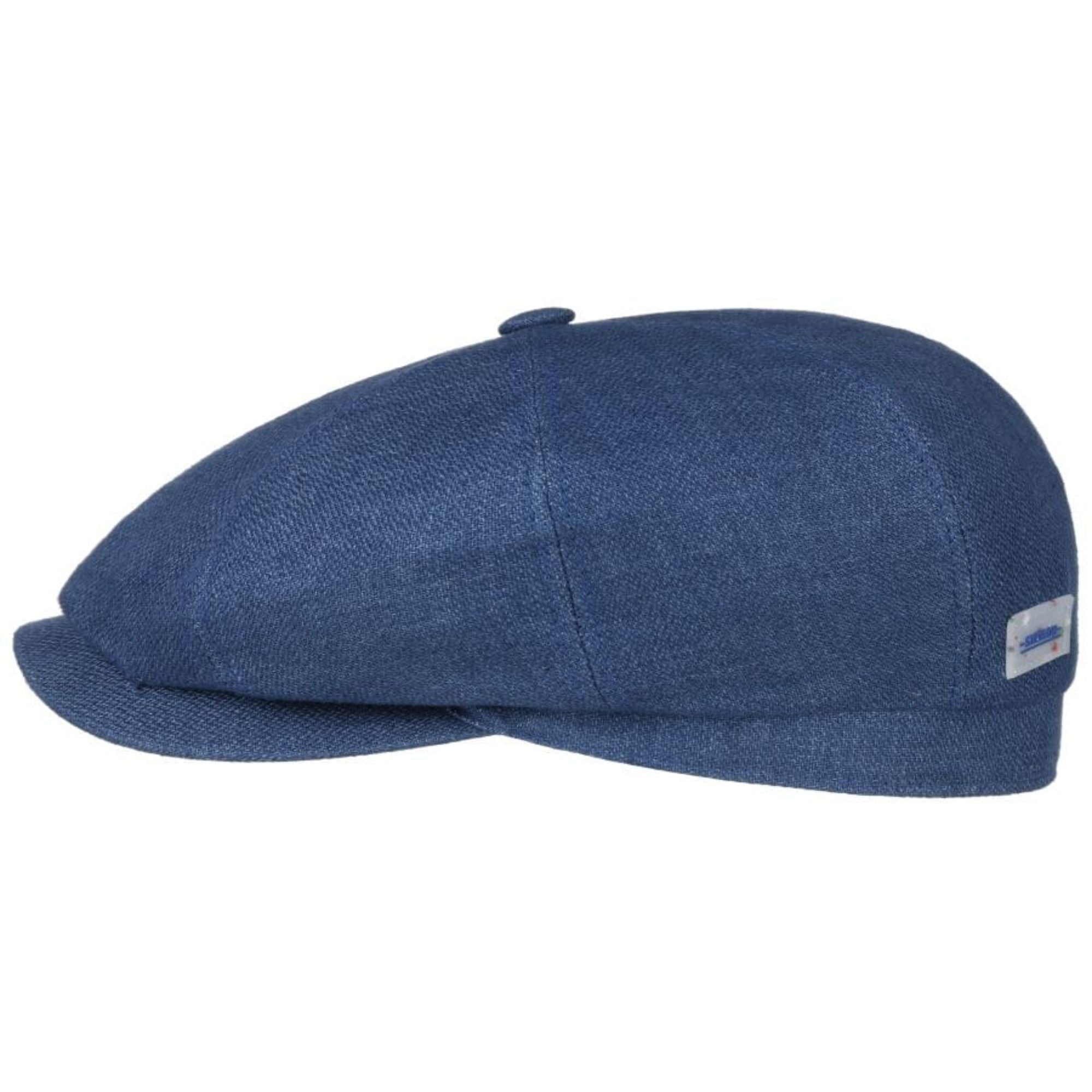 Stetson Hats Hatteras Linen Newsboy Cap - Blue