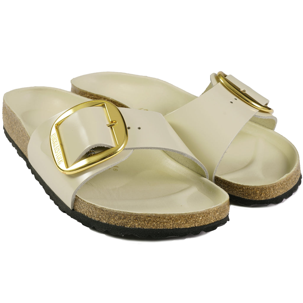 Birkenstock Womens Madrid Big Buckle - High Shine Ecru