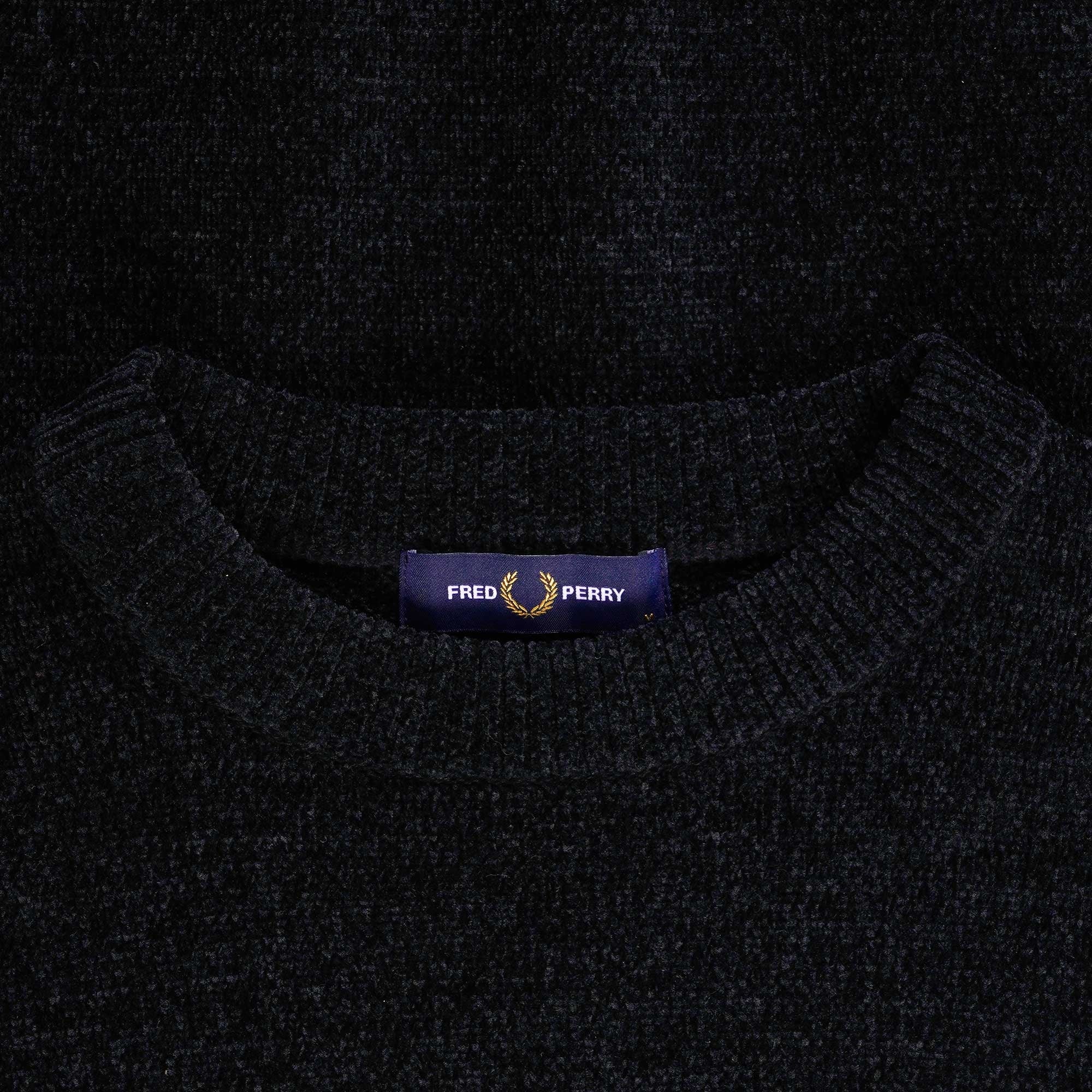 Fred Perry Chenille Rib Jumper - Black