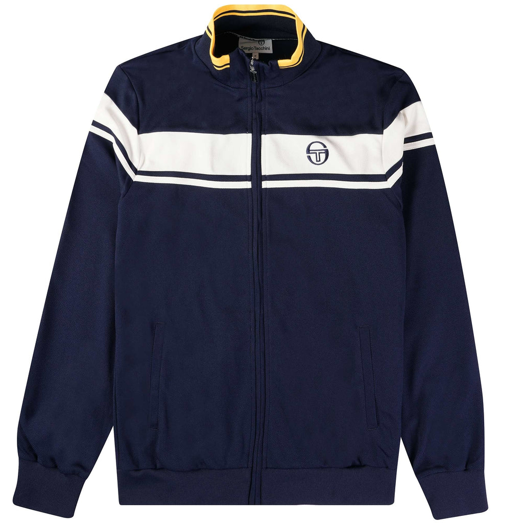 Sergio Tacchini Damarindo Track Top - Maritime Blue and Gardenia