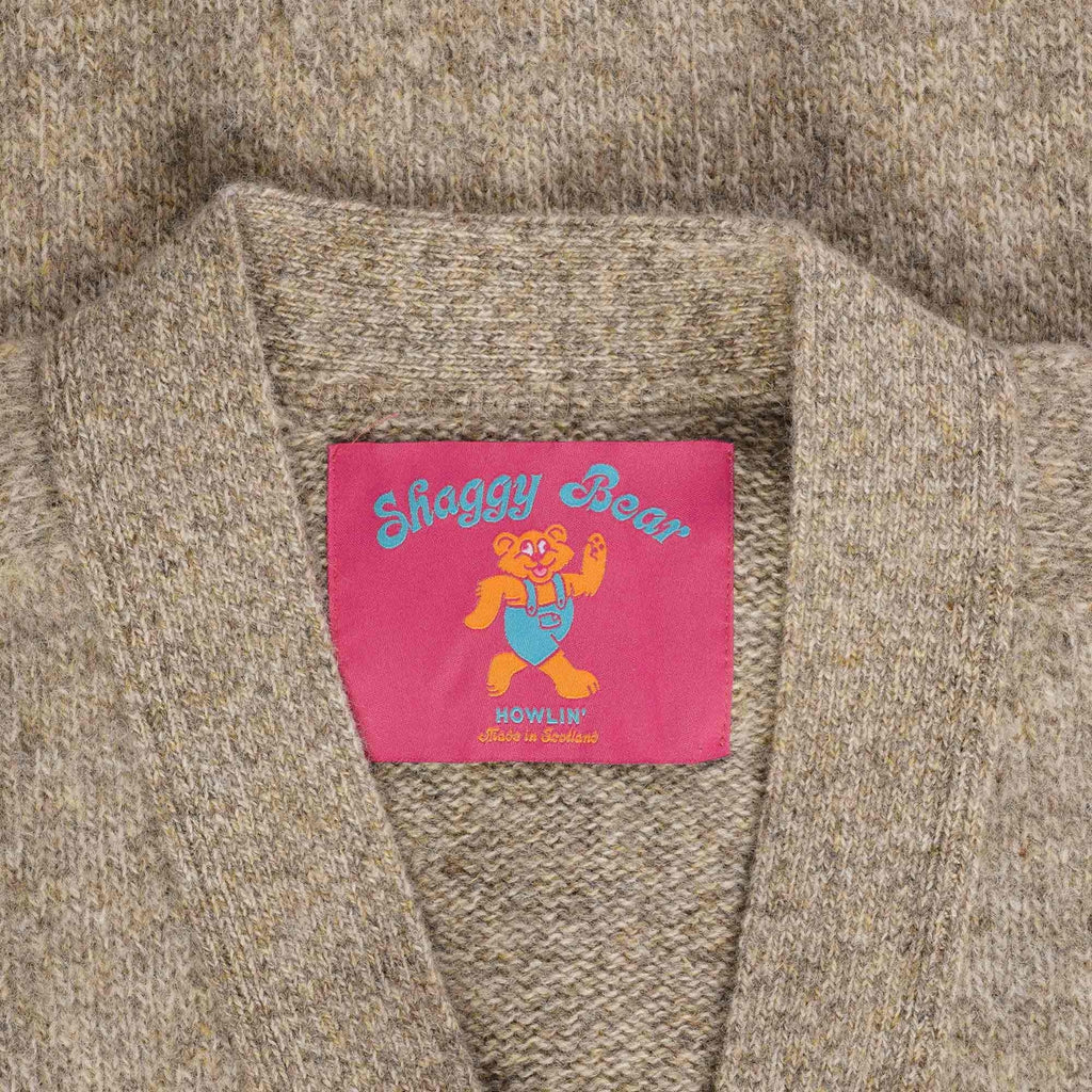 Howlin' Shaggy Bear Cardigan - Shrooms
